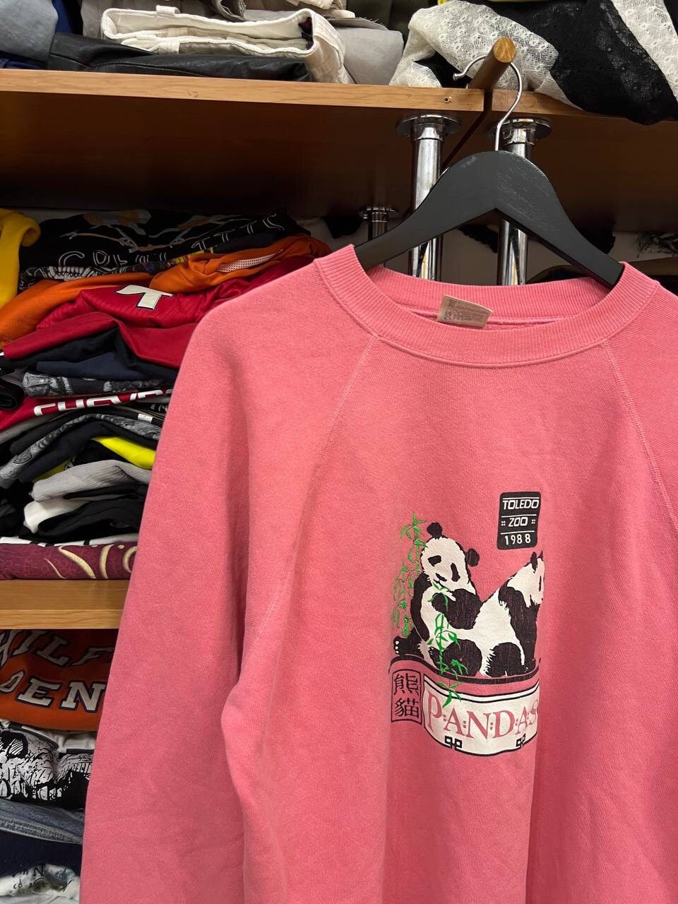 Vintage Crazy Vintage 90s Panda Sweatshirt Hanes Y2K Size US XL / EU 56 / 4 - 2 Thumbnail