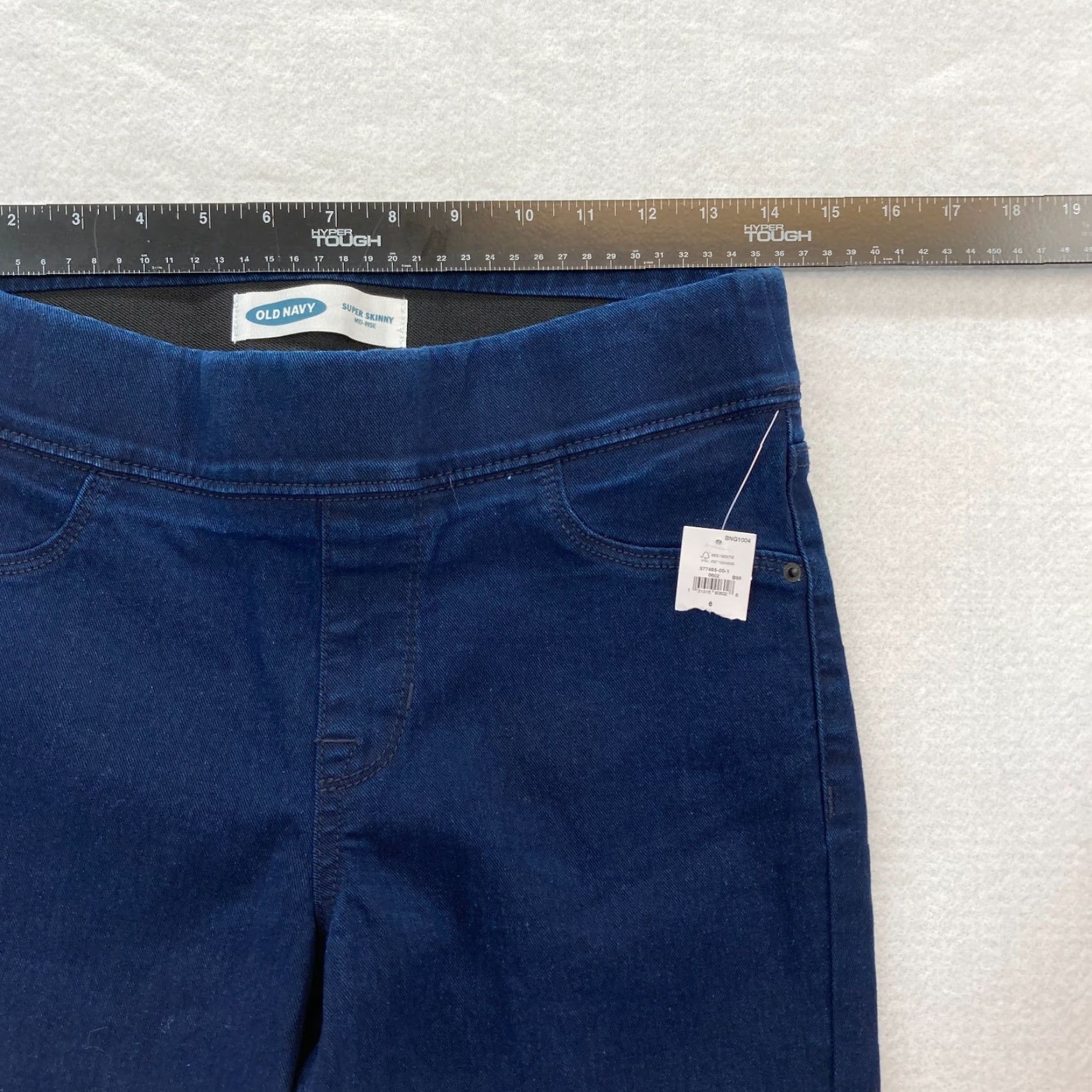 Old Navy VINTAGE Old Navy Jeans Women's 6 Pull On Super Skinny Mid Rise Dark Wash Blue Denim NWT Size 28" / US 6 / IT 42 - 6 Thumbnail