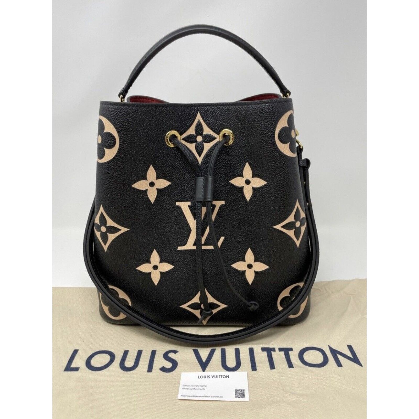 Louis Vuitton Louis Vuitton NéoNoé Shoulder Bag MM Black Leather Size ONE SIZE - 3 Thumbnail