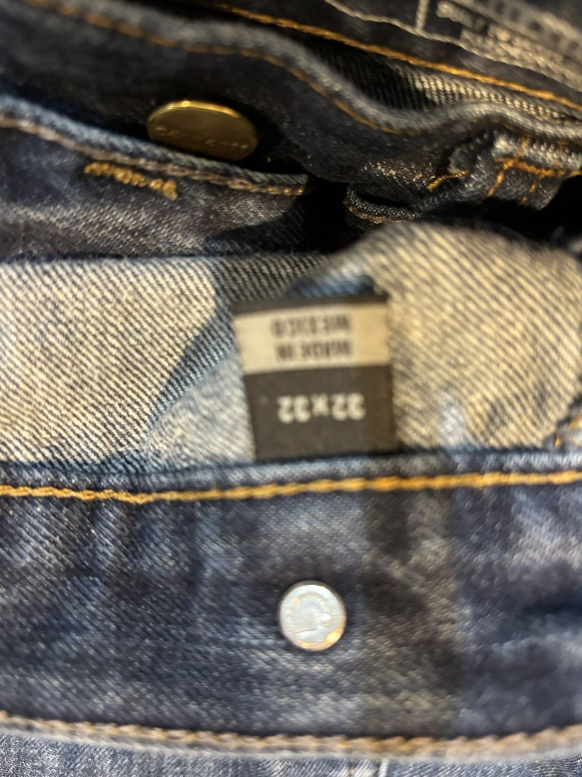 Carhartt Vintage Carhartt Men's Blue Relaxed Carpenter Jeans. Size US 32 / EU 48 - 13 Thumbnail
