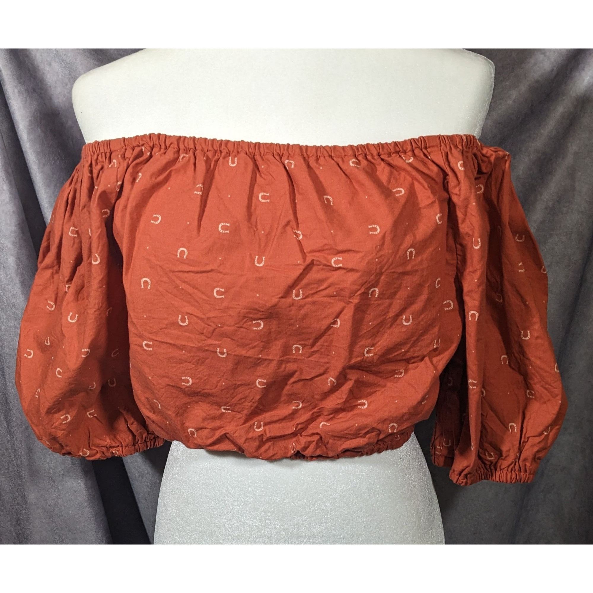 Other Giddy Up Goods Western Rust Horseshoe Crop Top Size Small Size S / US 4 / IT 40 - 5 Thumbnail