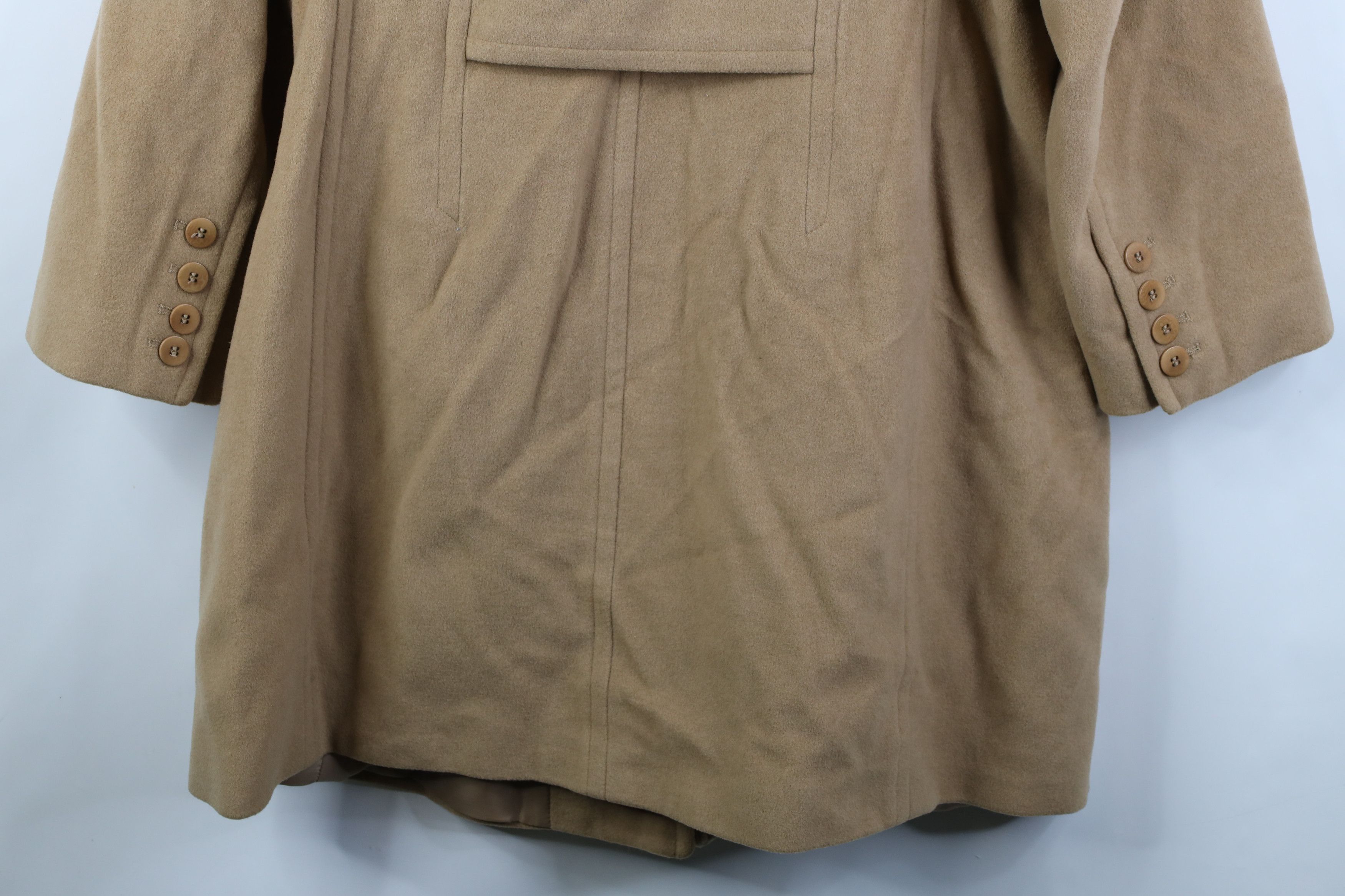 Vintage Vintage 90s Y2K Streetwear Overcoat Jacket Khaki Beige Size XXL / US 16-18 / IT 52-54 - 16 Thumbnail