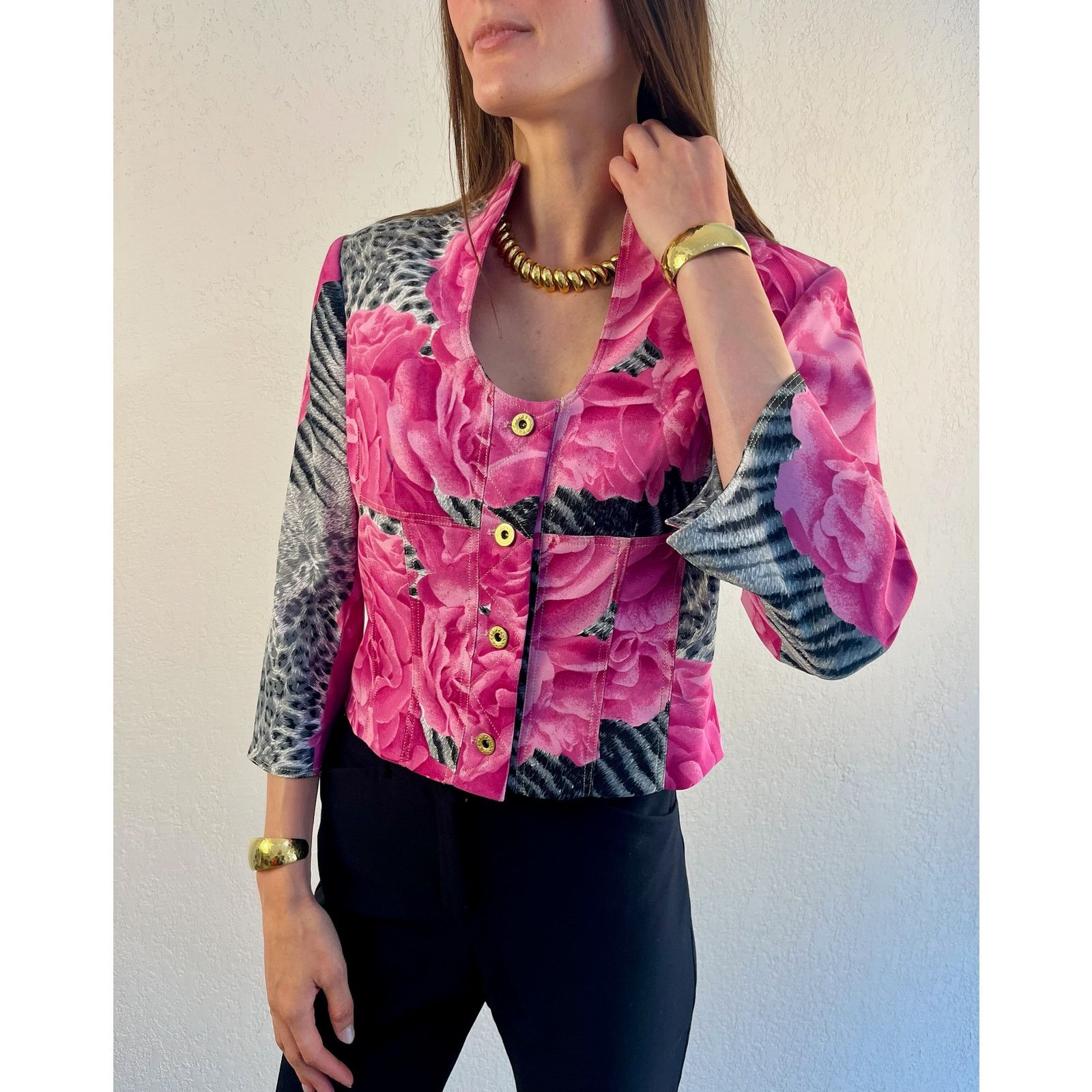 Other Alberto Malaki Fitted Jacket. Floral and Animal Print Size M / US 6-8 / IT 42-44 - 4 Thumbnail