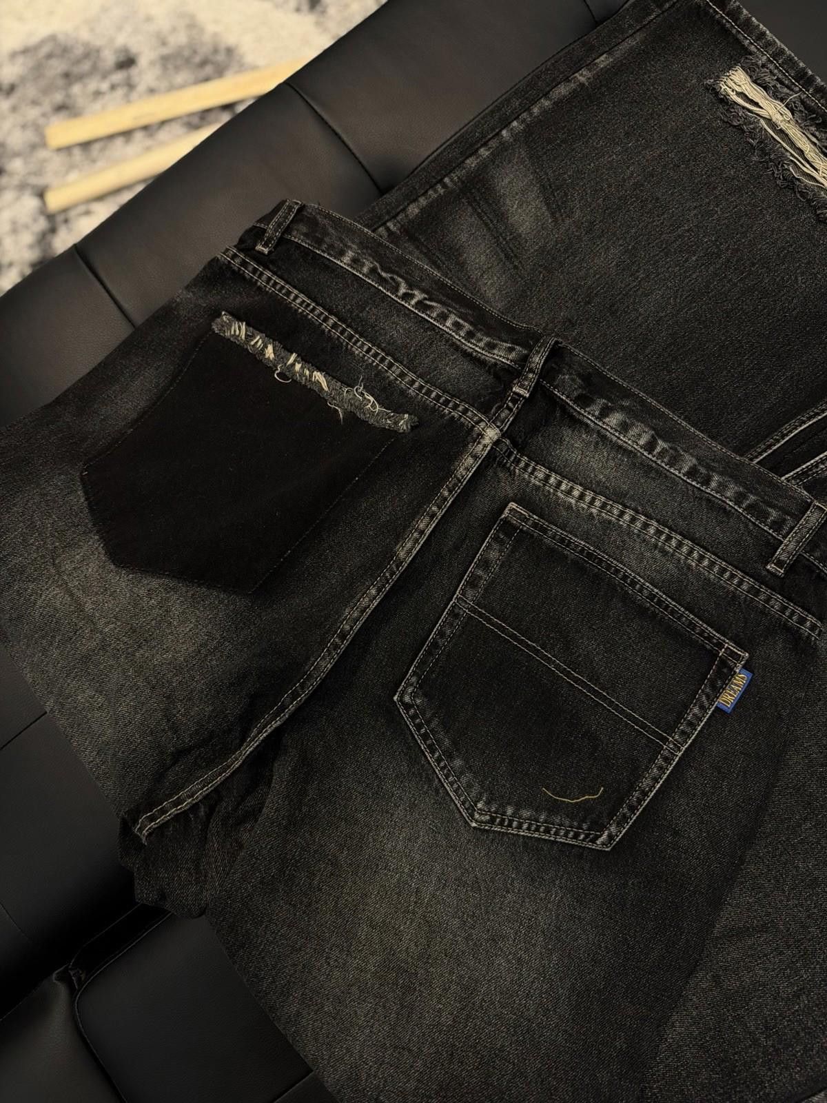 Vale Valley Baggy Denim Black Jeans Size 38 (NEW) Authentic Pants Size US 38 / EU 54 - 6 Thumbnail