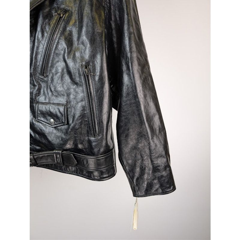 Dries Van Noten o1rshd1 Vintage Lodz Leather Biker Jacket in Black Size US M / EU 48-50 / 2 - 6 Thumbnail