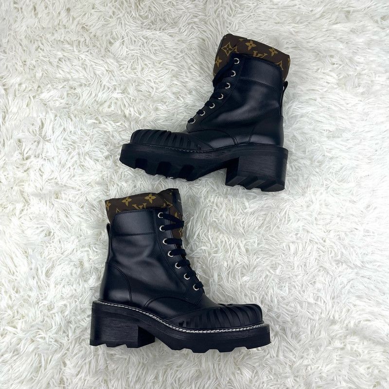 Louis Vuitton Louis Vuitton Beaubourg Ankle Boots in Black -2505 Size US 8 / IT 38 - 4 Thumbnail