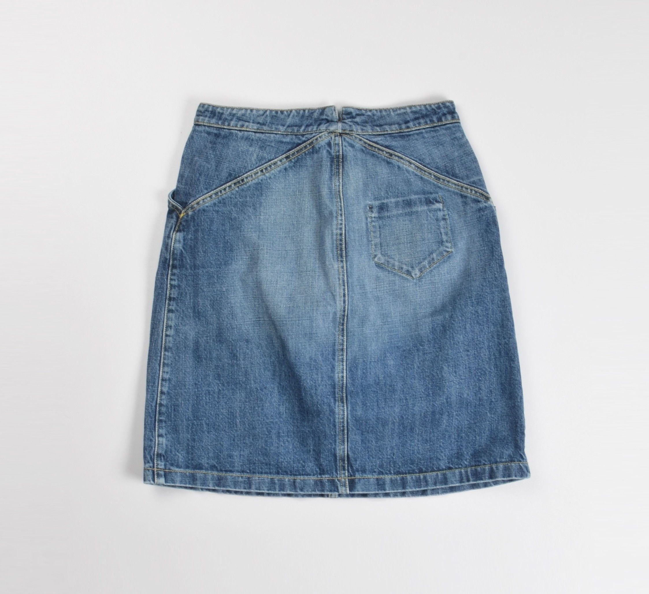Armani Vintage Armani Jeans Y2K Blue Mini Denim Skirt Size 26" / US 2 / IT 38 - 4 Thumbnail
