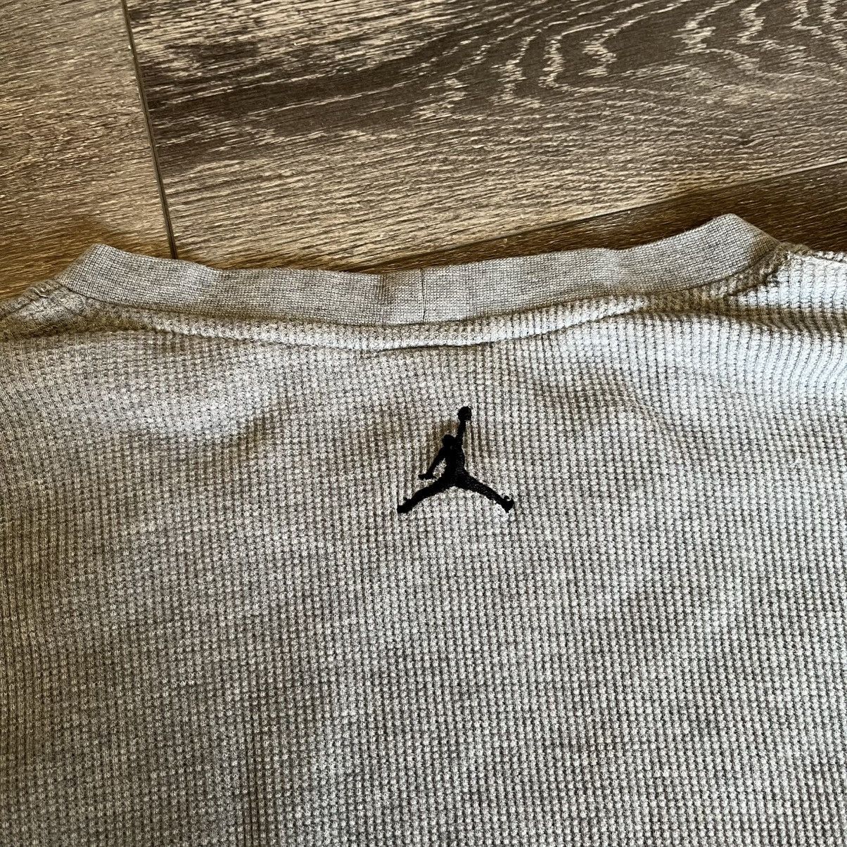 Jordan Brand Vintage Y2K Jordan Basic Logo Thermal Waffle Longsleeve Tee Size US XL / EU 56 / 4 - 7 Thumbnail