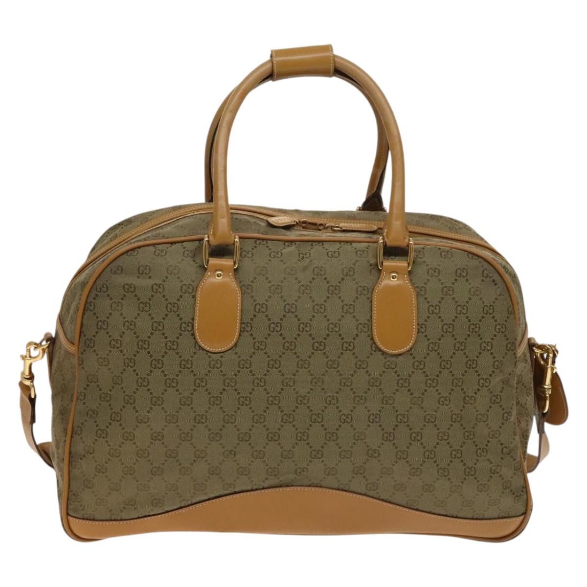 Gucci GUCCI GG Canvas Boston Bag Gold Beige Size ONE SIZE - 3 Thumbnail