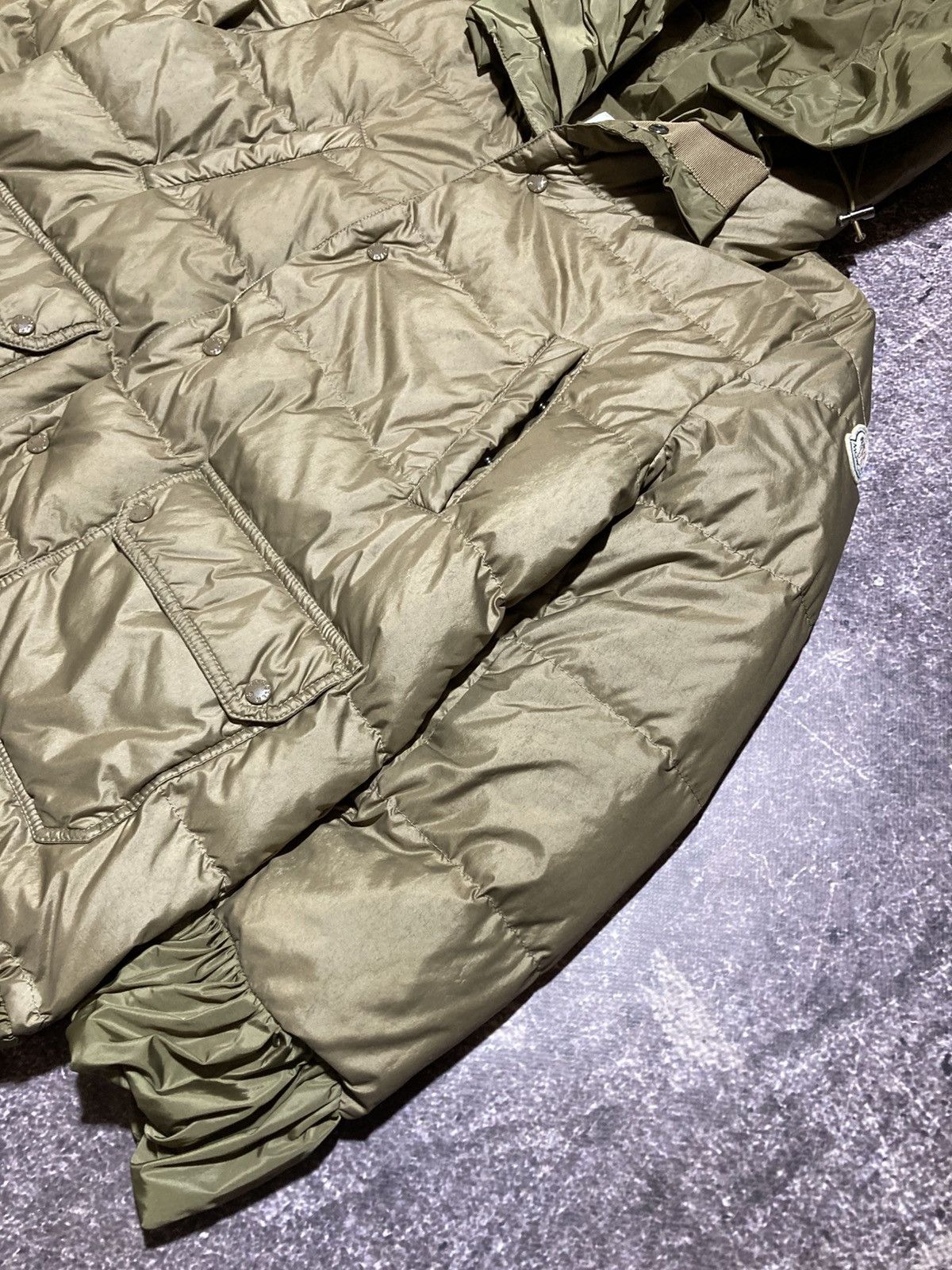 Moncler Moncler Khaki Down Peplum Trim Detailed Seri Jacket Size M / US 6-8 / IT 42-44 - 5 Thumbnail