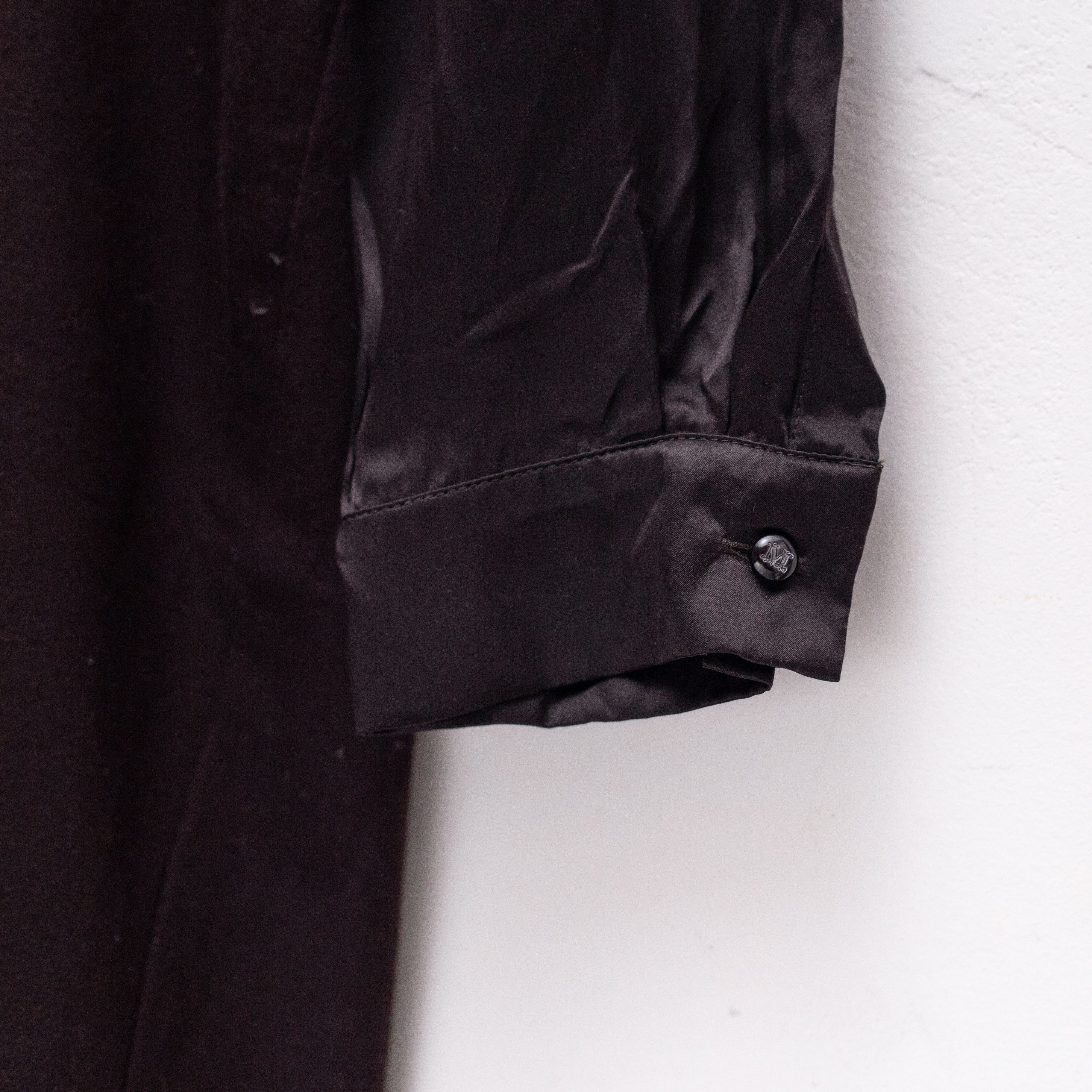 Max Mara MAX MARA Mid-Length Dress Black Brown Silk Virgin Wool Sz 42 Size XL / US 12-14 / IT 48-50 - 4 Thumbnail