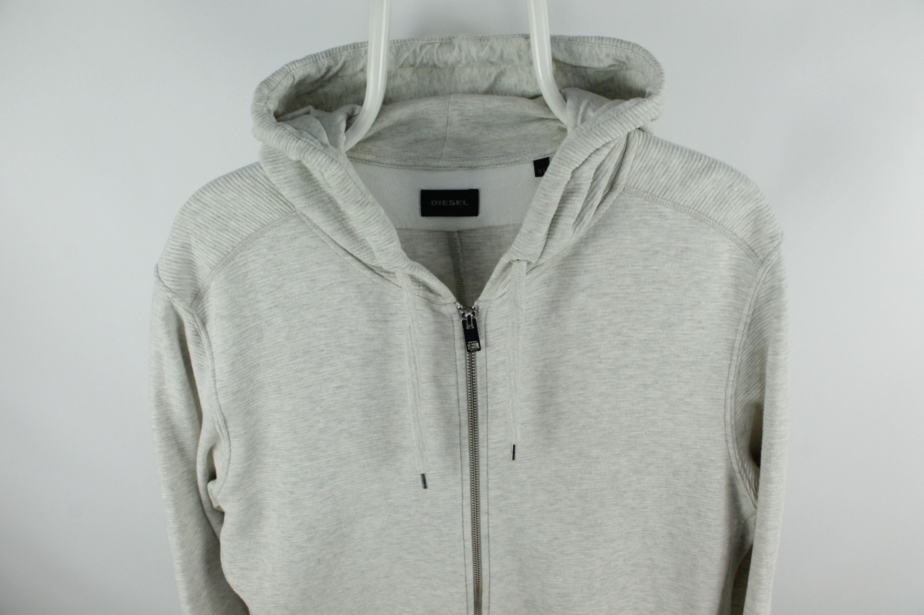 Diesel Diesel Full Zip Gray Melange Cotton Hoodies Sweatshirt Size US XL / EU 56 / 4 - 2 Thumbnail