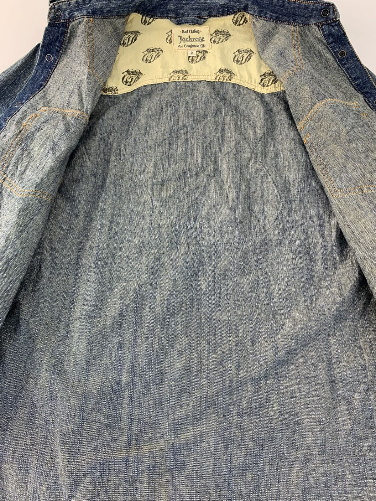 JACKROSE Jackrose x The Rolling Stones Denim Snap Button Shirt Jacket Size US S / EU 44-46 / 1 - 6 Thumbnail