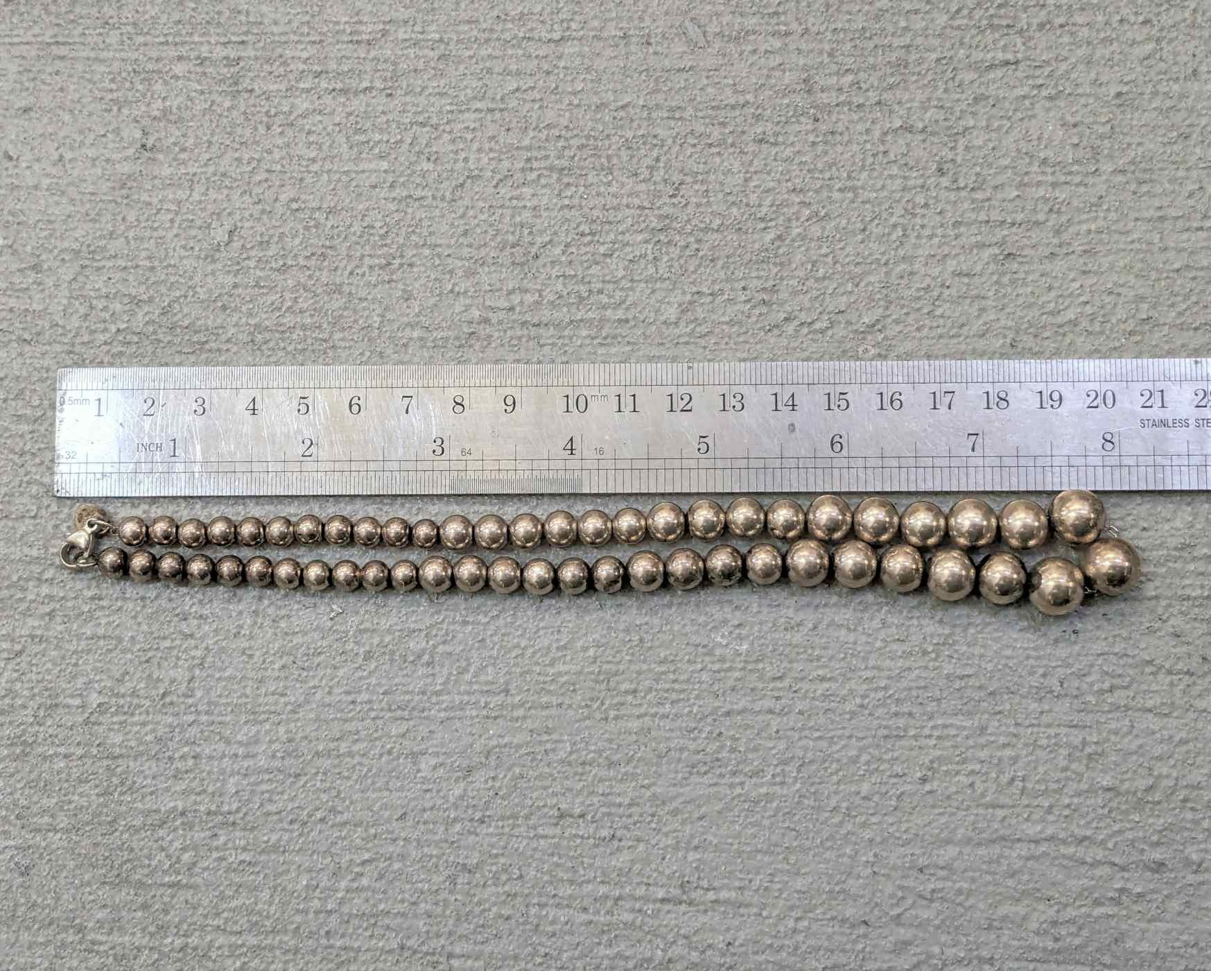 Tiffany & Co. Tiffany & Co Oval Sterling Silver Graduated Bead Necklace Size ONE SIZE - 14 Thumbnail