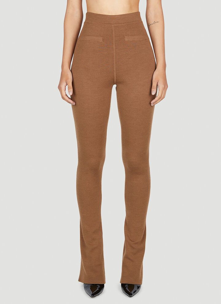 Saint Laurent Paris o1s1wg111024 Flared Pants in Wool in Camel Size 26" / US 2 / IT 38 - 1 Thumbnail