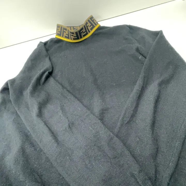 Fendi FENDI Black High Neck Wool Sweater -2507 Size US M / EU 48-50 / 2 - 7 Thumbnail