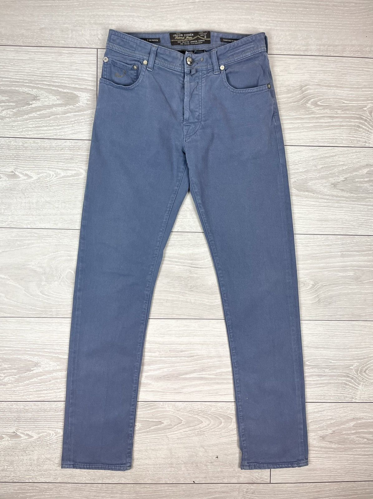 Jacob Cohen Jacob Cohen Luxury Hand Made Straight Blue Pants Jeans 31 sz Size US 31 - 1 Thumbnail