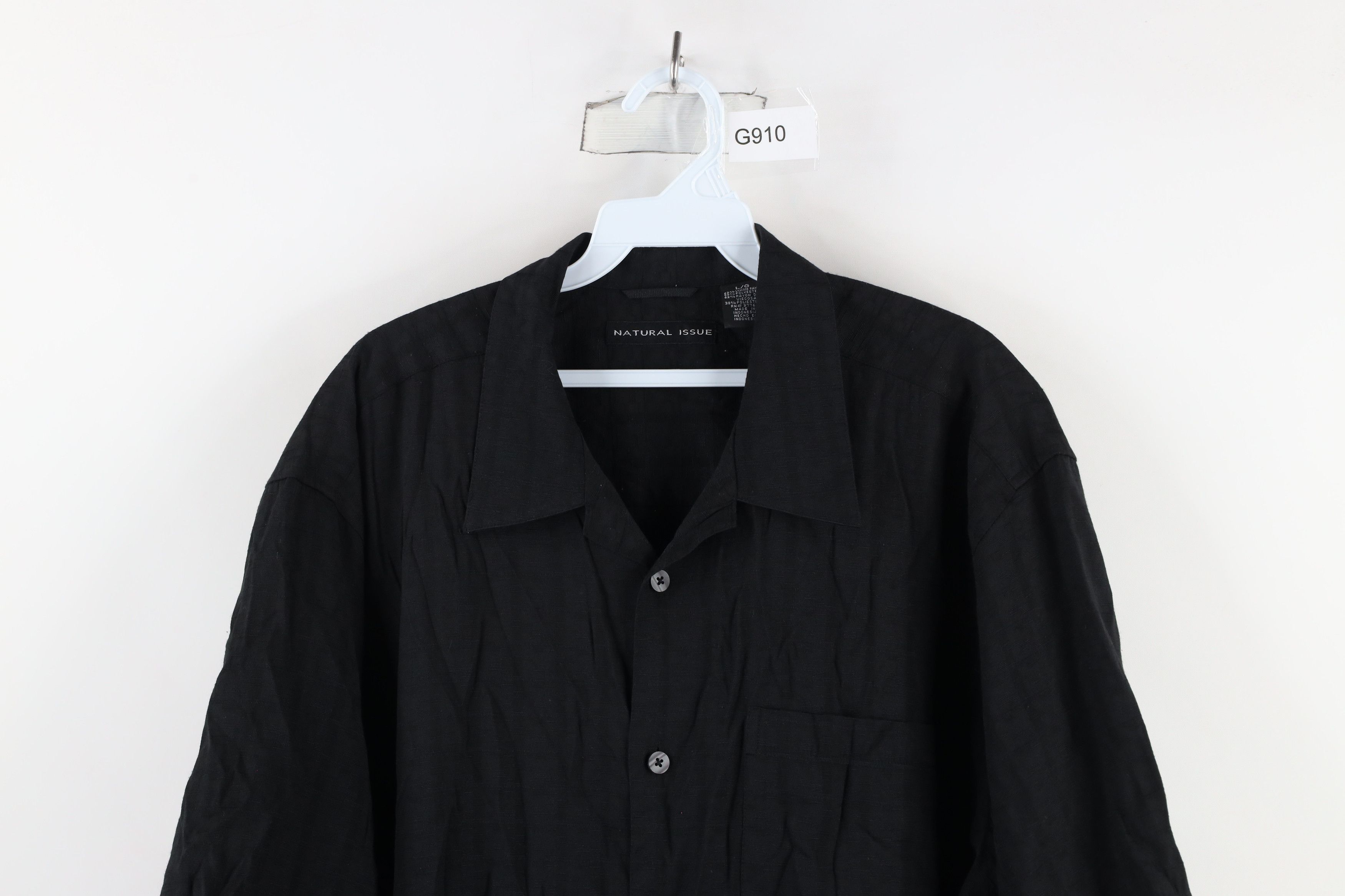 Vintage Vintage 90s Streetwear Camp Collar Button Shirt Black Size US L / EU 52-54 / 3 - 2 Thumbnail