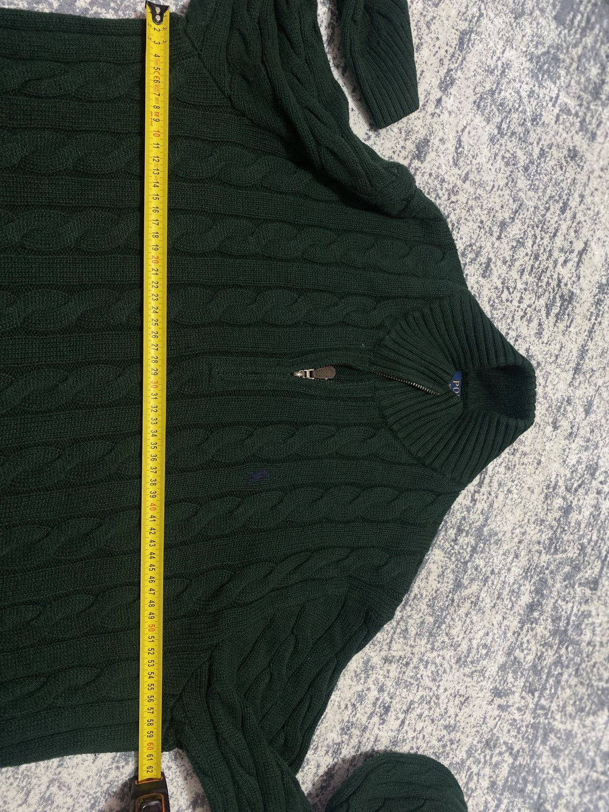 Polo Ralph Lauren Dark green cabel half zip ralph lauren kniwear Size US XL / EU 56 / 4 - 8 Thumbnail