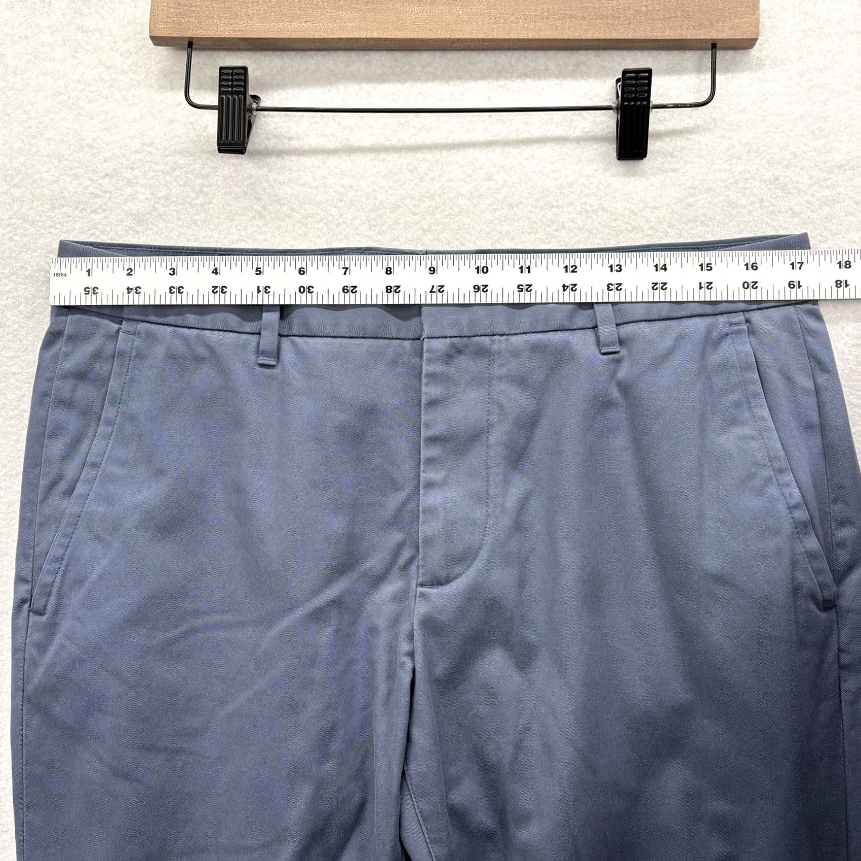 Bonobos Bonobos Chino Pants Mens 33x30 Blue Stretch Flat Front Straight Casual Business Baggy? Size US 33 - 5 Thumbnail