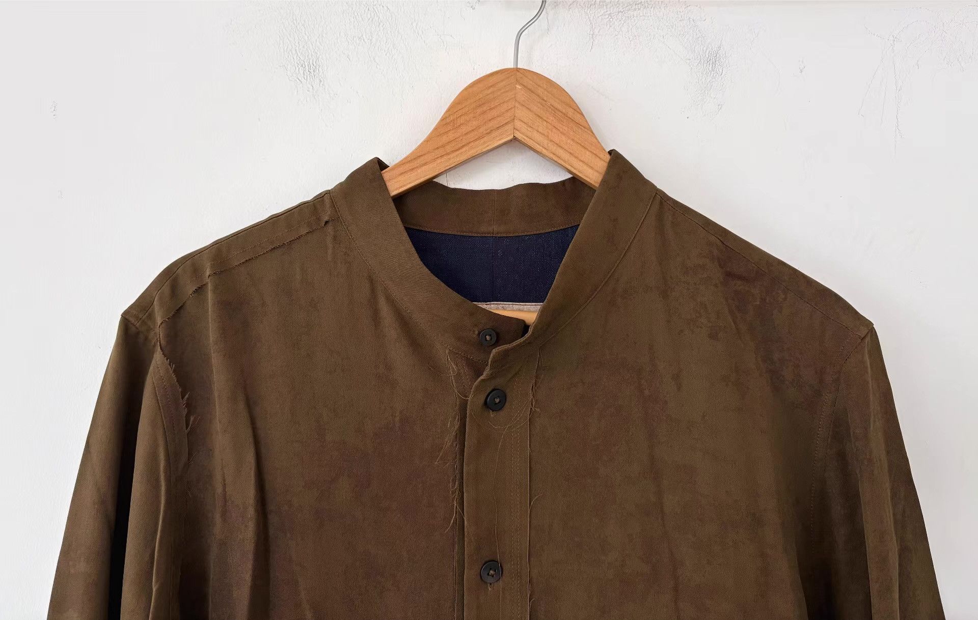 Ziggy Chen Ziggy Chen 25 Early Autumn Men's Mottled Silk Shirt Ｑ21 Size US M / EU 48-50 / 2 - 3 Thumbnail