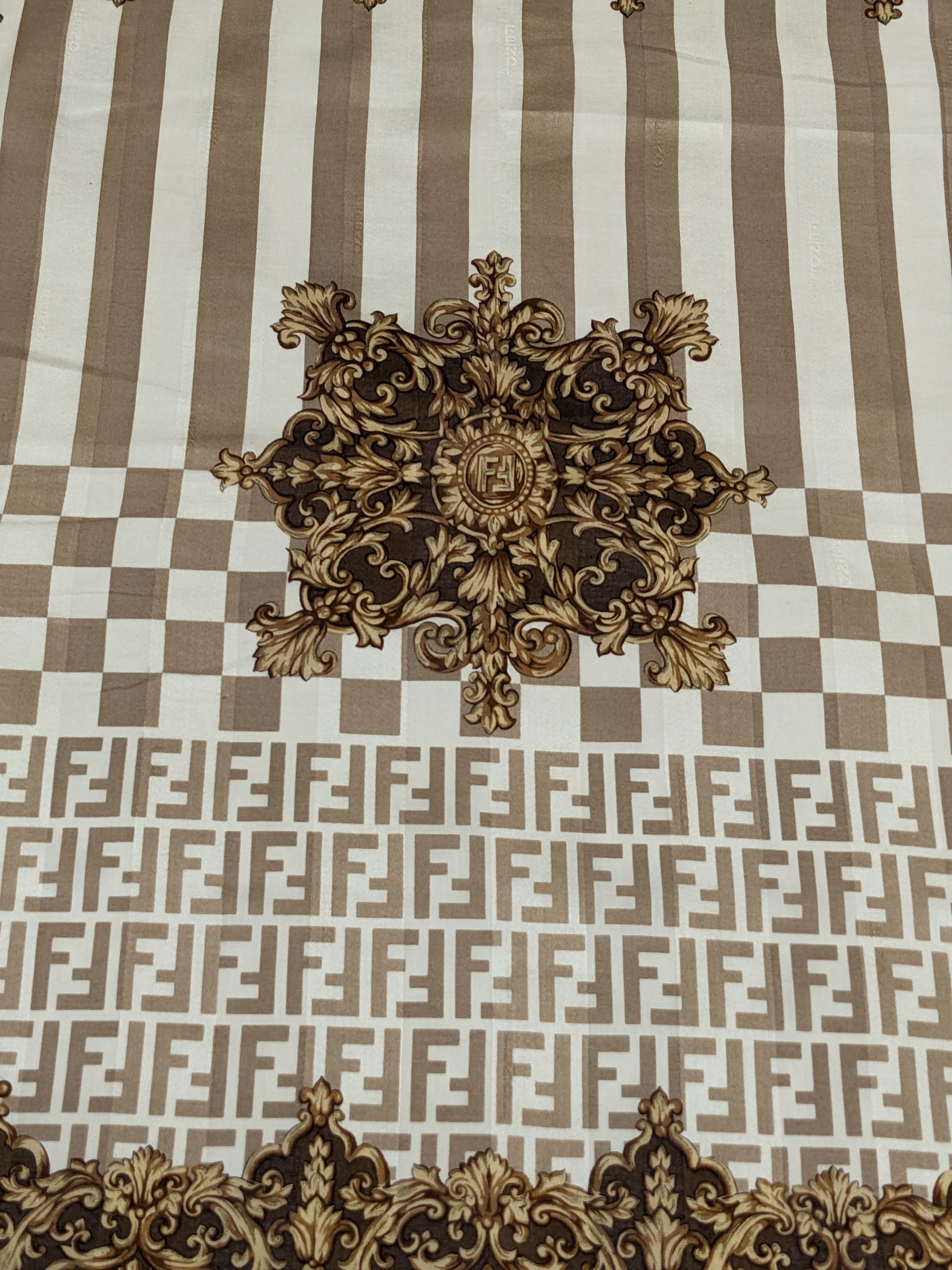 Fendi FENDI Zucca Silk Baroque Ornate Medallion Size ONE SIZE - 3 Thumbnail