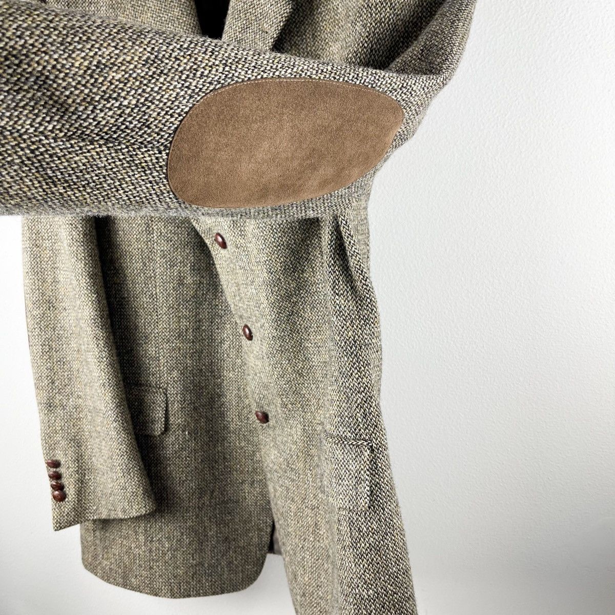 Harris Tweed × Vintage HARRIS TWEED Blazer Sport Coat Herringbone Mens size 50 Size 50R - 3 Thumbnail
