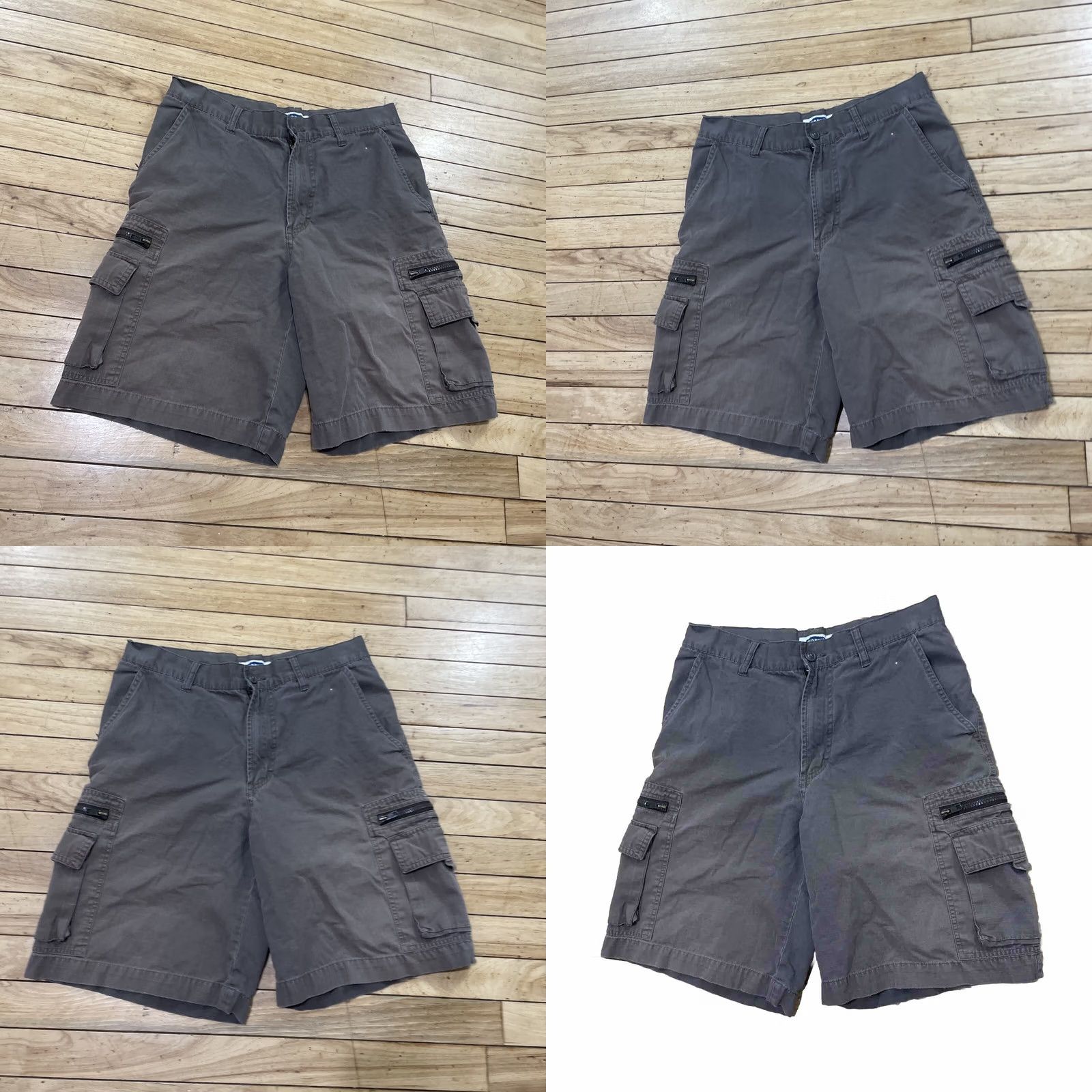 Old Navy VINTAGE Old Navy Cargo Shorts Men W 30 Gray Brown Zip Pockets 90s Y2K Bleach Fade Cargo Shorts Mens 30x9 Size US 30 / EU 46 - 10 Thumbnail