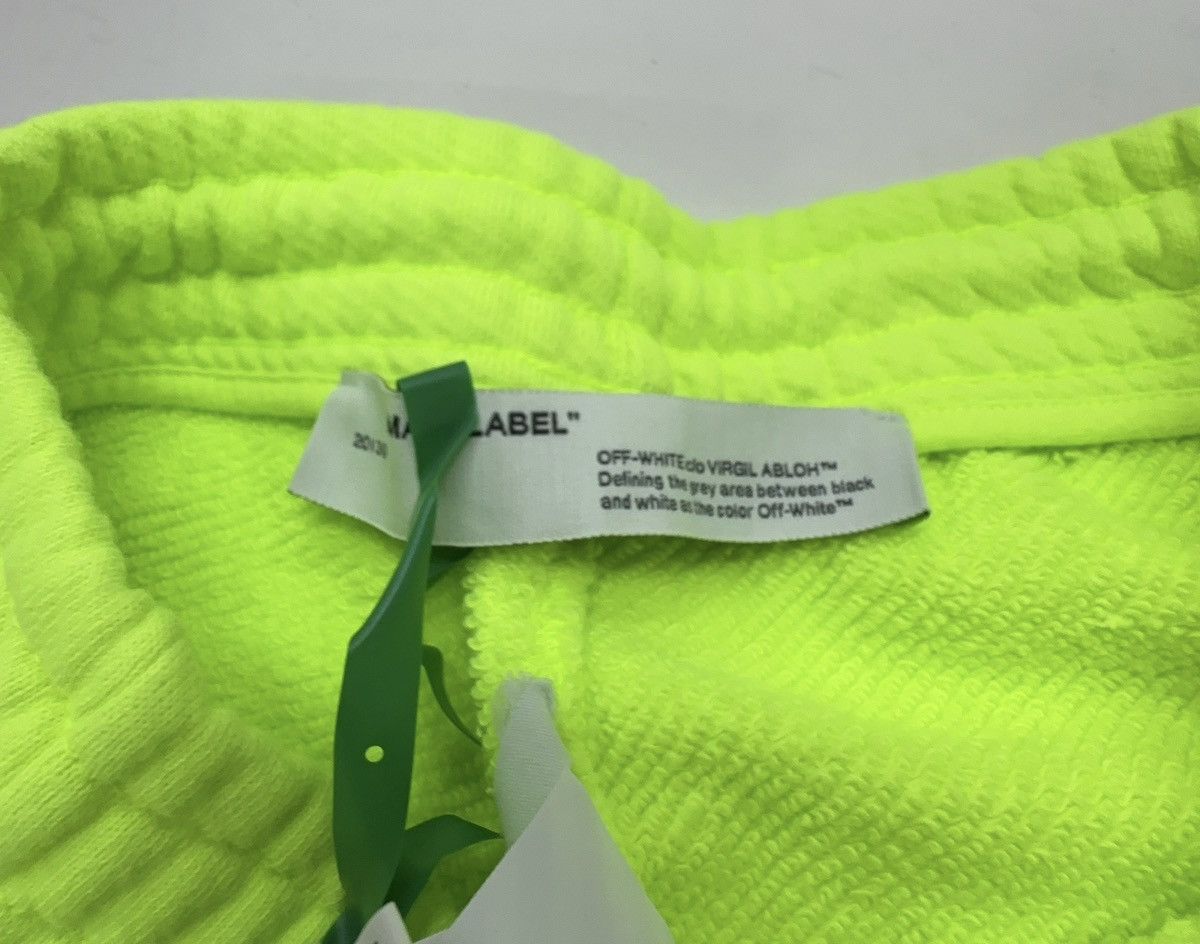 Off-White Off-White Fluorescent Yellow 3D Pencil Sweatshorts Size US 30 / EU 46 - 5 Thumbnail