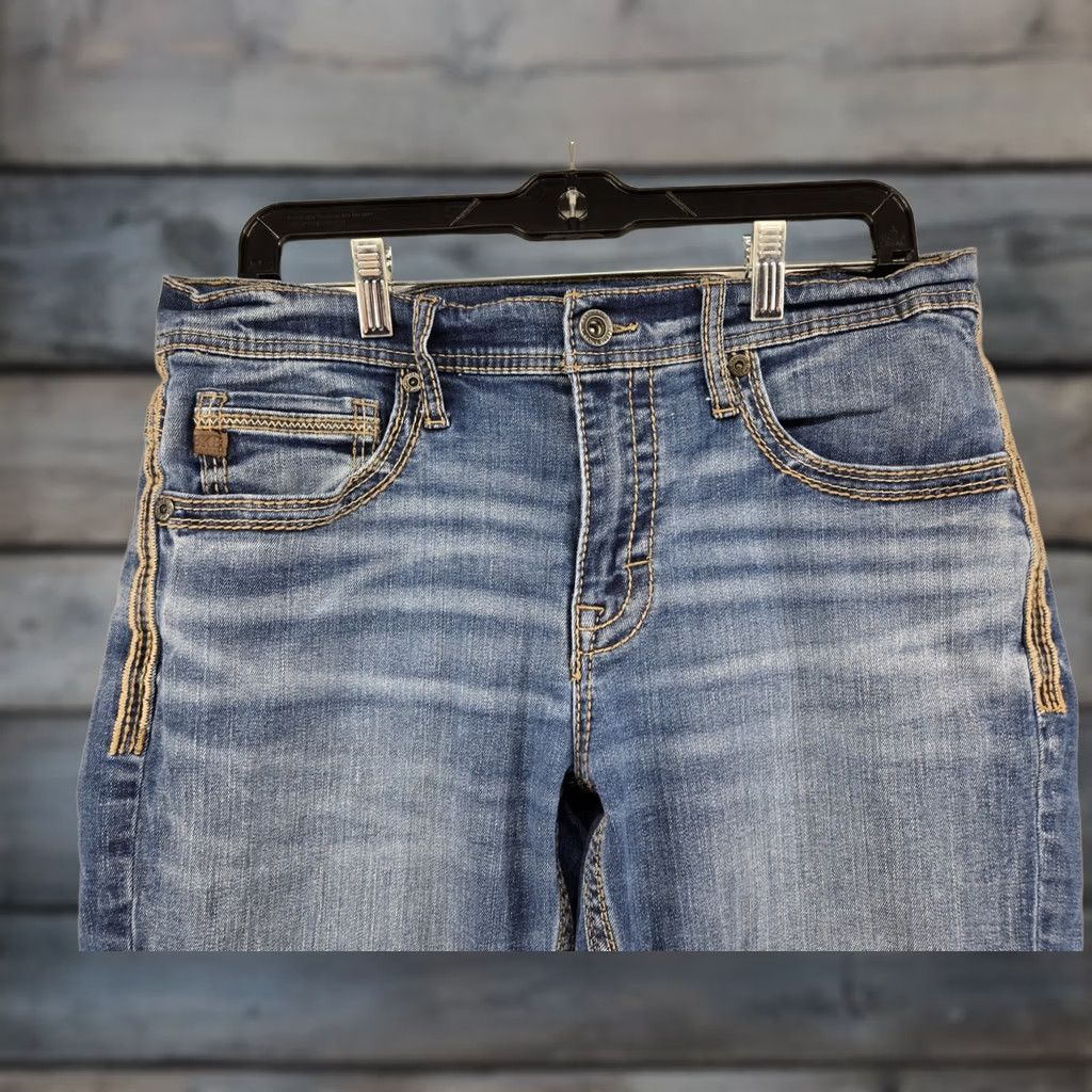Vintage BKE Jake Jeans Distressed Wash 34x32 Denim Straight Leg 5-Pocket Regular Mens Size US 34 / EU 50 - 1 Thumbnail