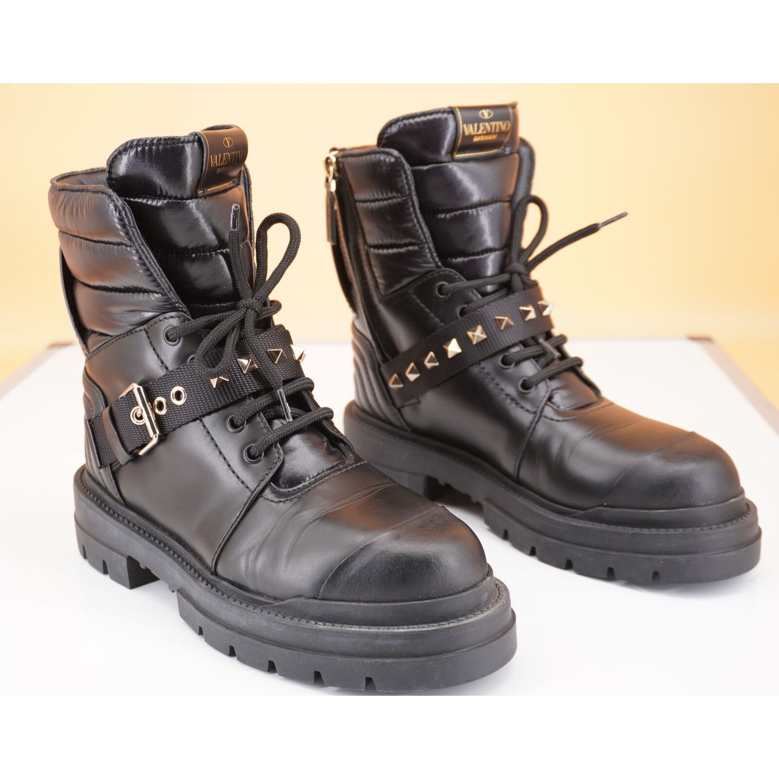 Valentino Valentino Rockstud Combat Ankle Boots Size 36.5 Size US 6.5 / IT 36.5 - 2 Thumbnail