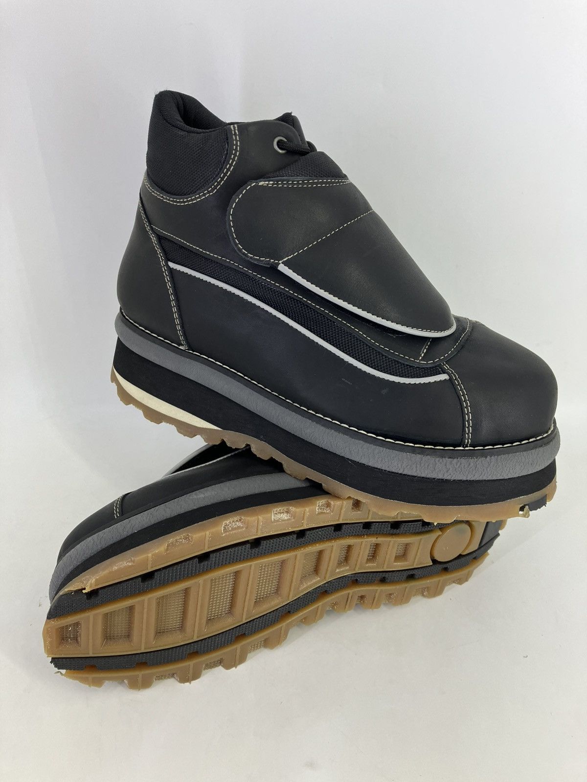 Vintage D’Estaka genuine learher chunky platform ankle boots Y2K Size US 13 / EU 46 - 3 Thumbnail