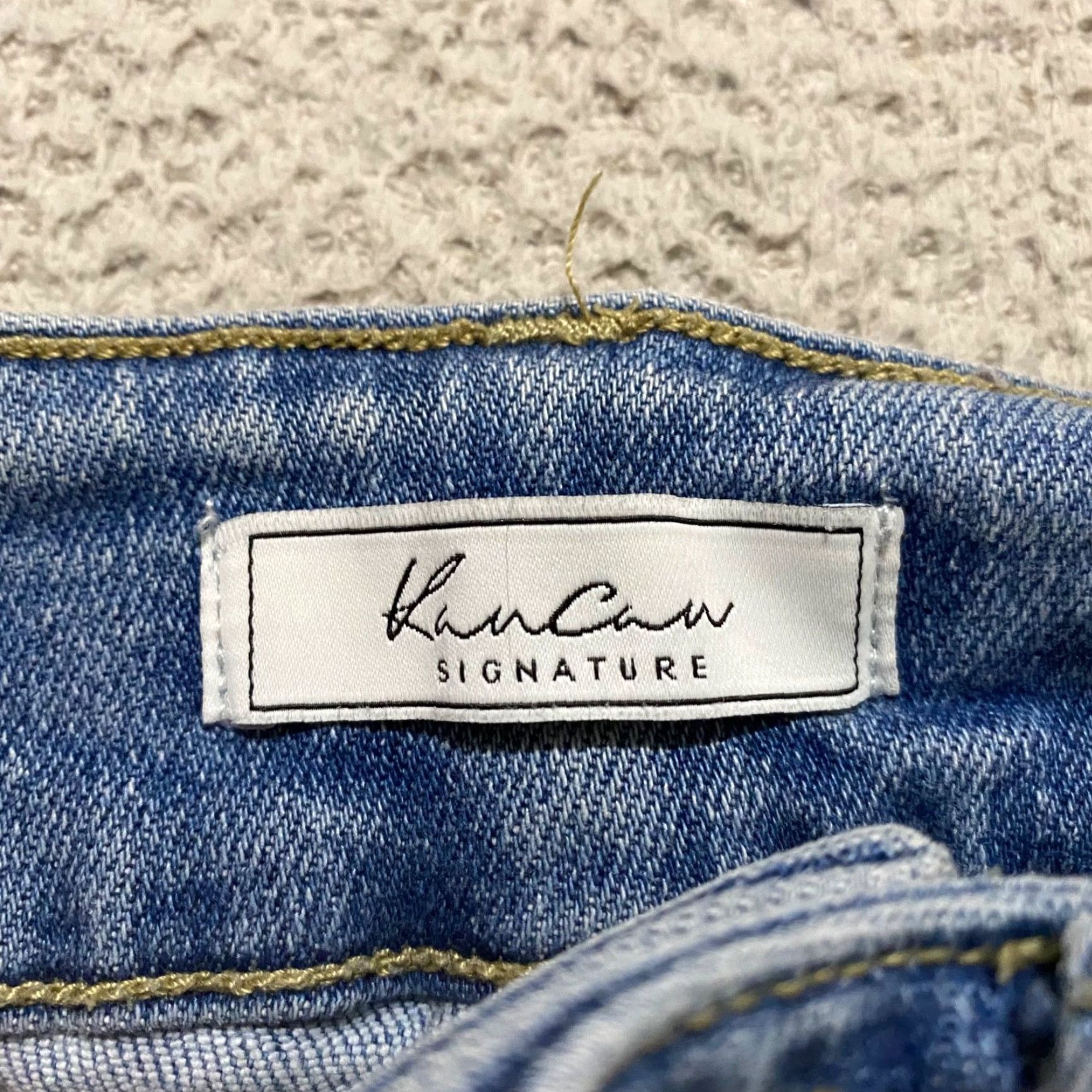 Vintage KanCan Womens Jeans sz 26 Blue Denim High Rise Skinny Distressed Medium Wash Jeans Size 26" / US 2 / IT 38 - 3 Thumbnail