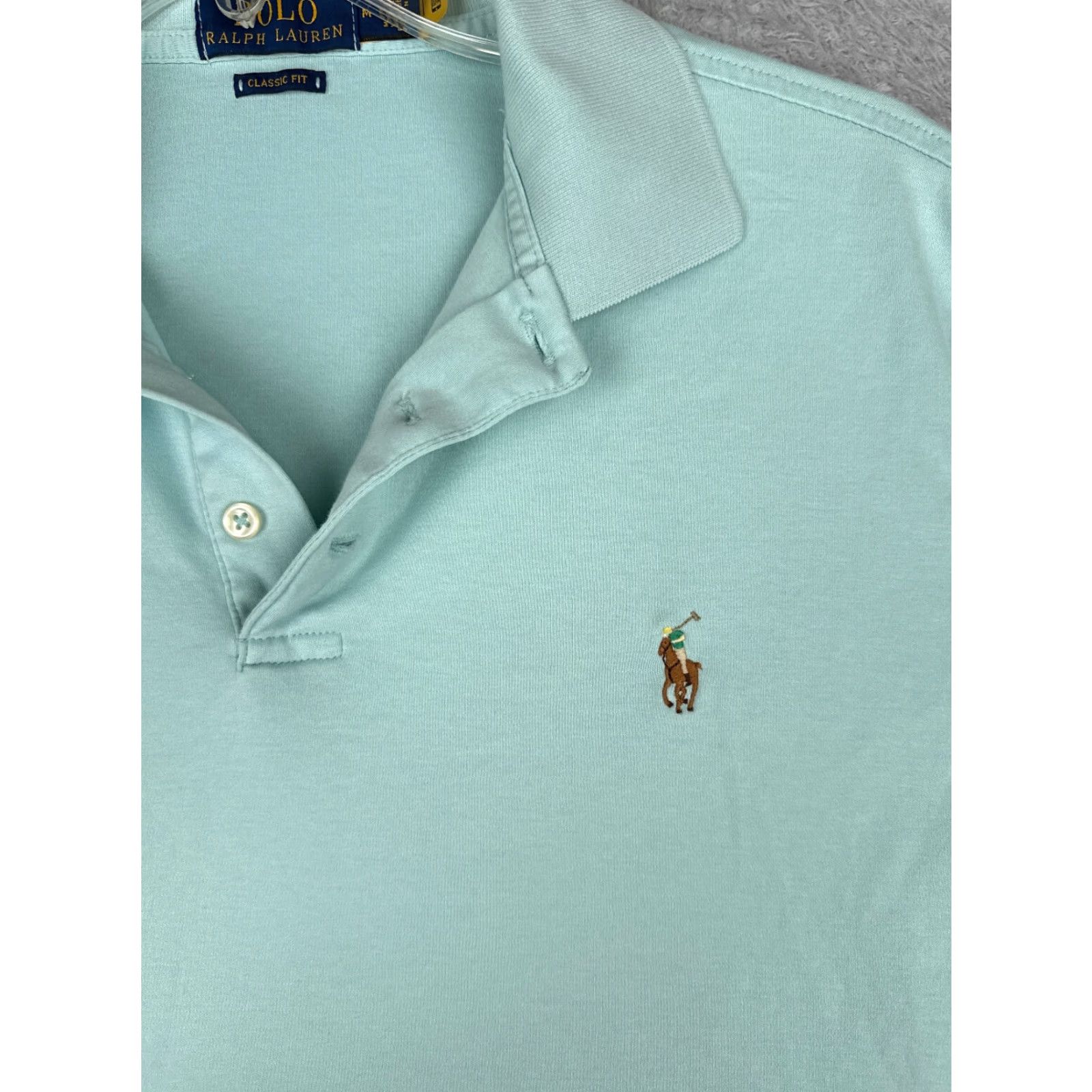 Ralph Lauren VINTAGE Ralph Lauren Polo Shirt Adult Medium Blue 100% Cotton Short Sleeve Jersey Fabric Polo Shirt Size US M / EU 48-50 / 2 - 6 Thumbnail