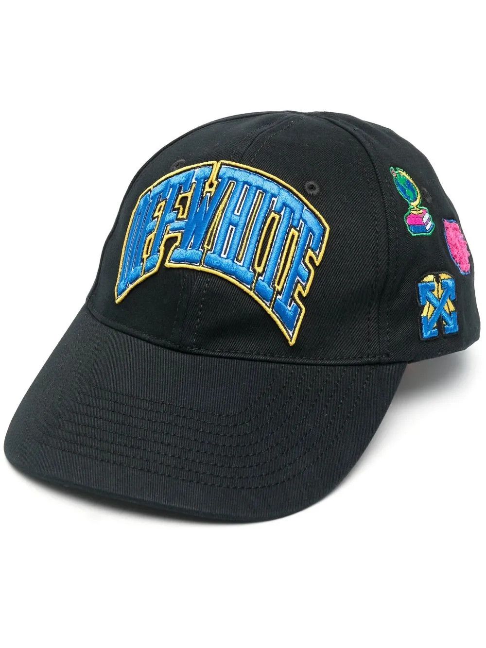 Off-White o1mle0425 Size: OS / Mixed Patch Croco Baseball Hat / Cap Size ONE SIZE - 1 Thumbnail