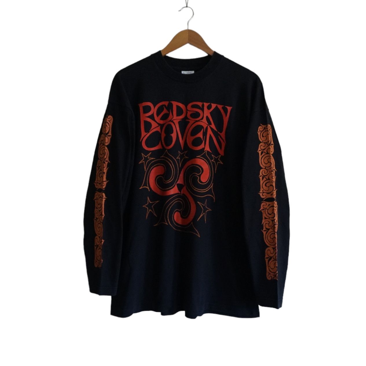 image of Band Tees x Screen Stars Vintage 90's Redsky Raven Longsleeve Single Stitch in Black, Men's (Size X