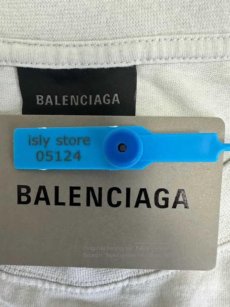 Balenciaga Balenciaga Distressed Printed Pattern Plain Knit Short Sle Size US M / EU 48-50 / 2 - 4 Thumbnail