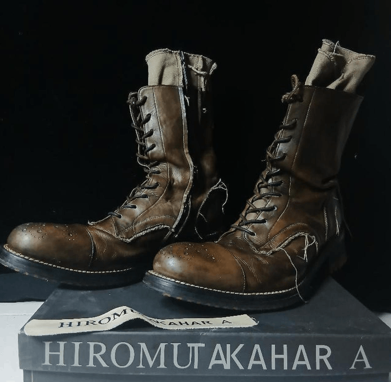 Roen Hiromu Takahara Brown cotton layered Boots Size US 9 / EU 42 - 3 Thumbnail