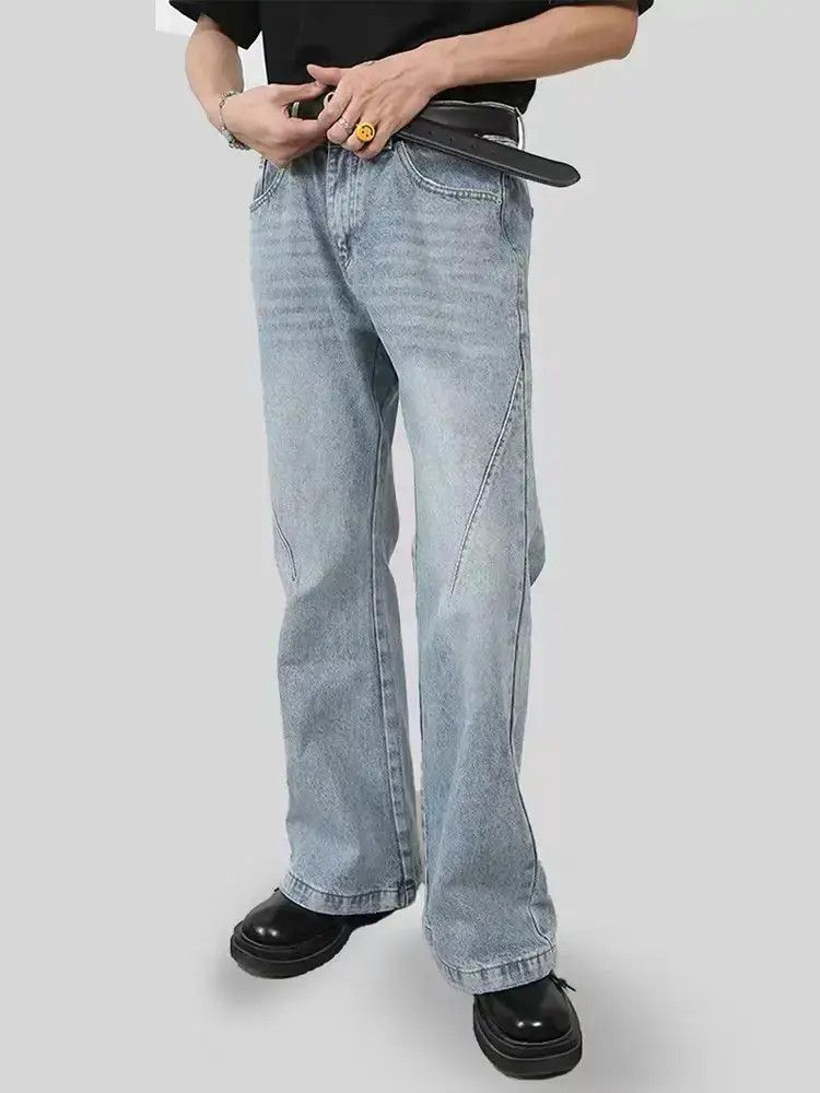 Japanese Brand Vintage light blue washed micro-flare jeans Size US 30 / EU 46 - 5 Thumbnail