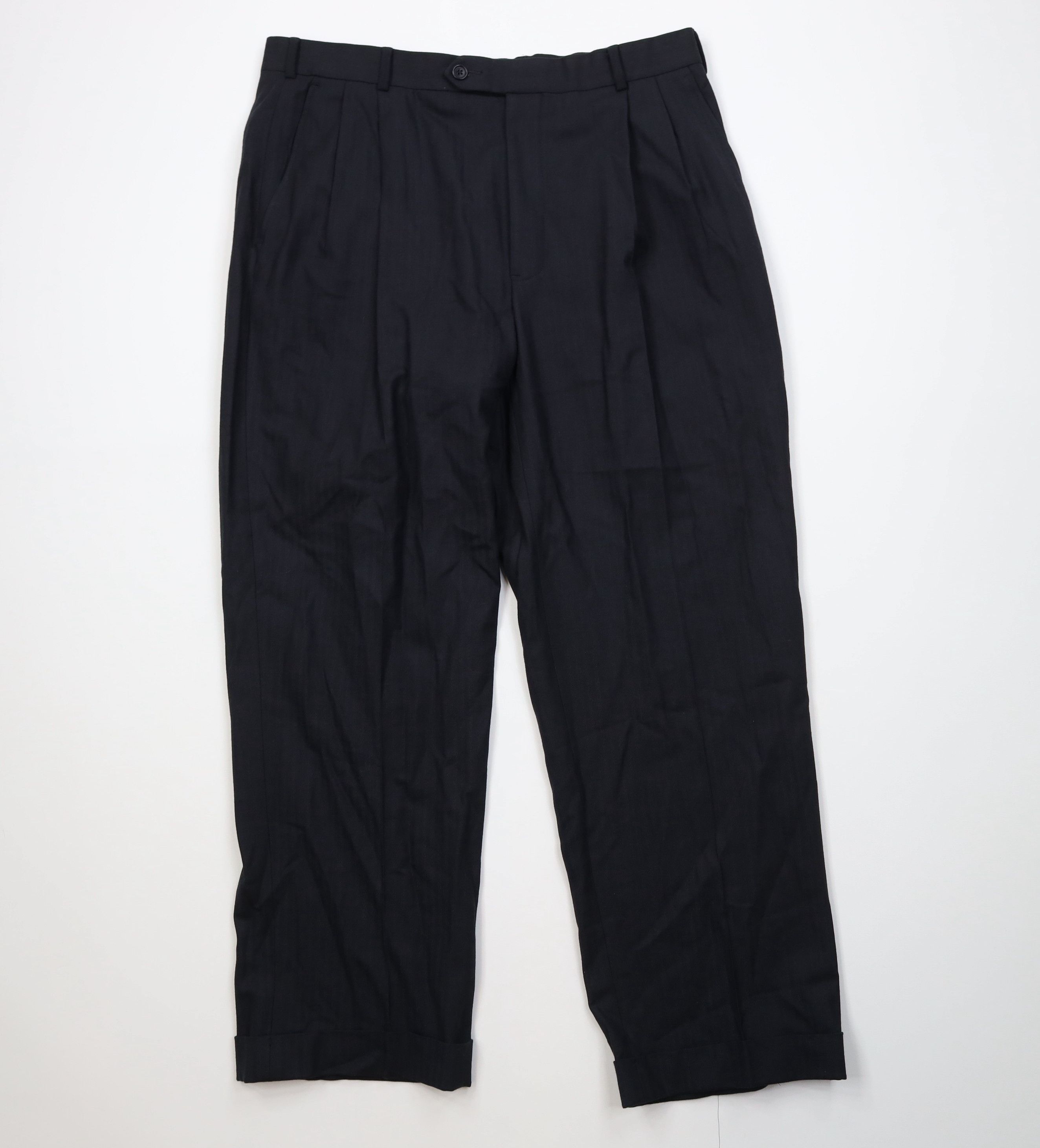 Brooks Brothers Vintage Y2K Brooks Brothers Knit Wide Leg Chino Pants Size US 35 - 1 Thumbnail