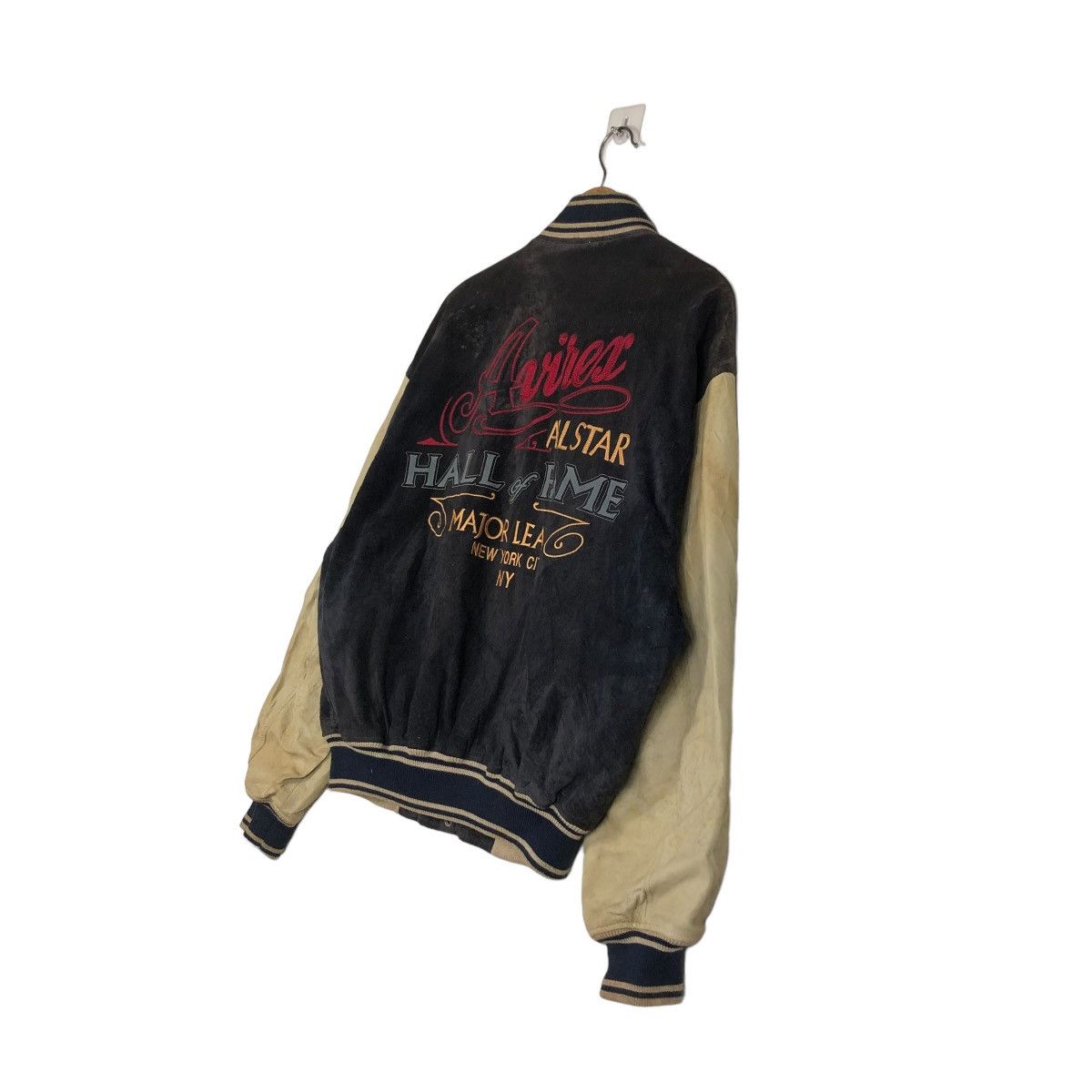 Avirex 🔥ARCHIVE VINTAGE LEATHER JACKET AVIREX USA VARSITY BIG LOGO Size US M / EU 48-50 / 2 - 4 Thumbnail