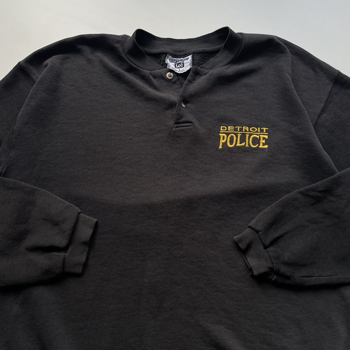 Lee Vintage 90s Detroit Police Embroidered Pullover Crewneck Size US L / EU 52-54 / 3 - 2 Thumbnail