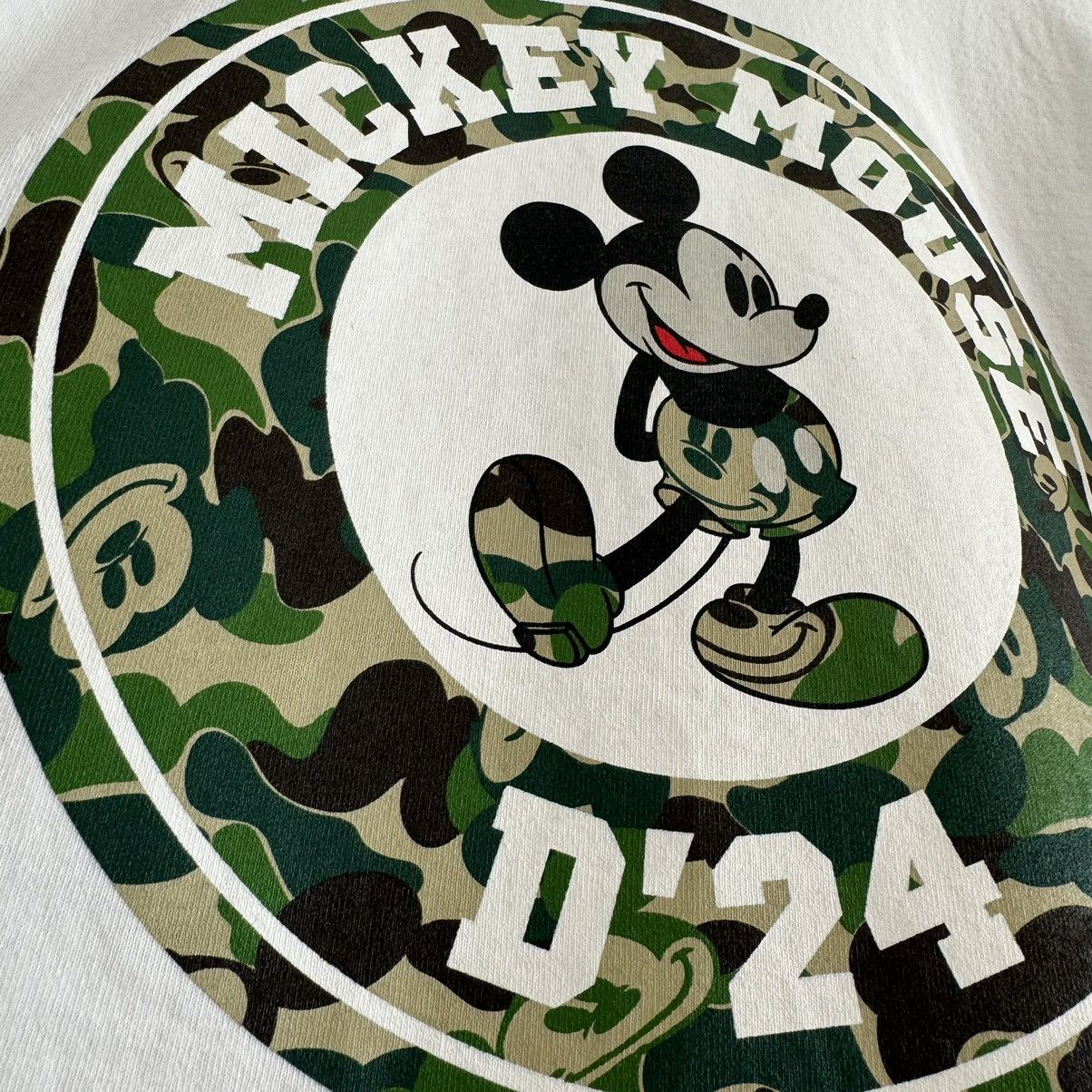 Bape × Disney Bape x Disney D24 Mickey Mouse Green ABC Camo Tee Size US L / EU 52-54 / 3 - 4 Thumbnail