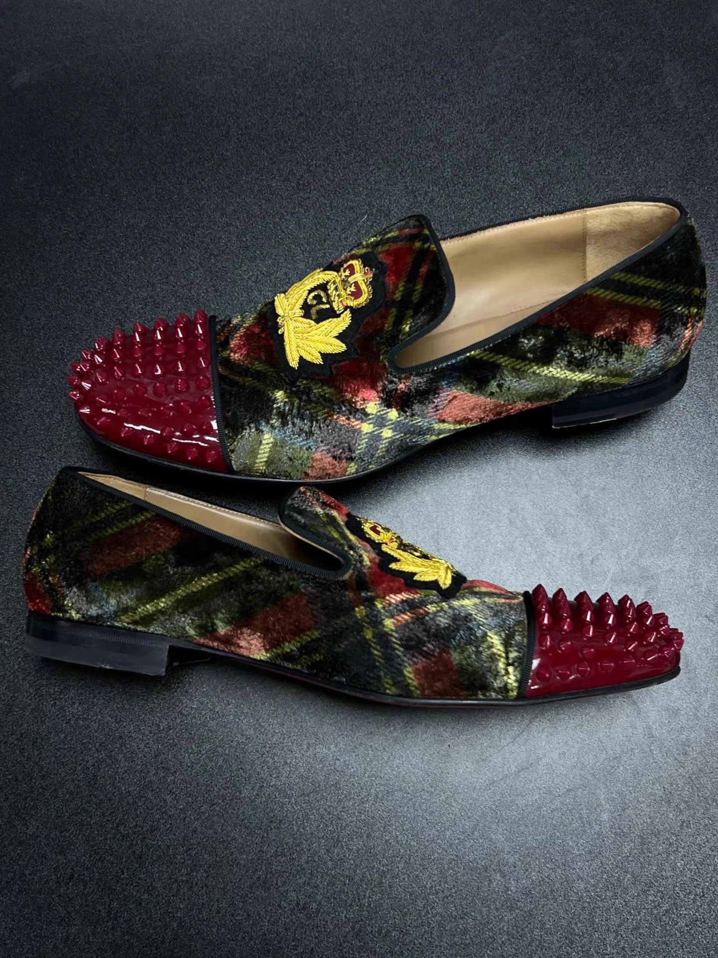 Christian Louboutin Christian Louboutin Studded Slip-On Loafers K15 Size US 10.5 / EU 43-44 - 5 Thumbnail