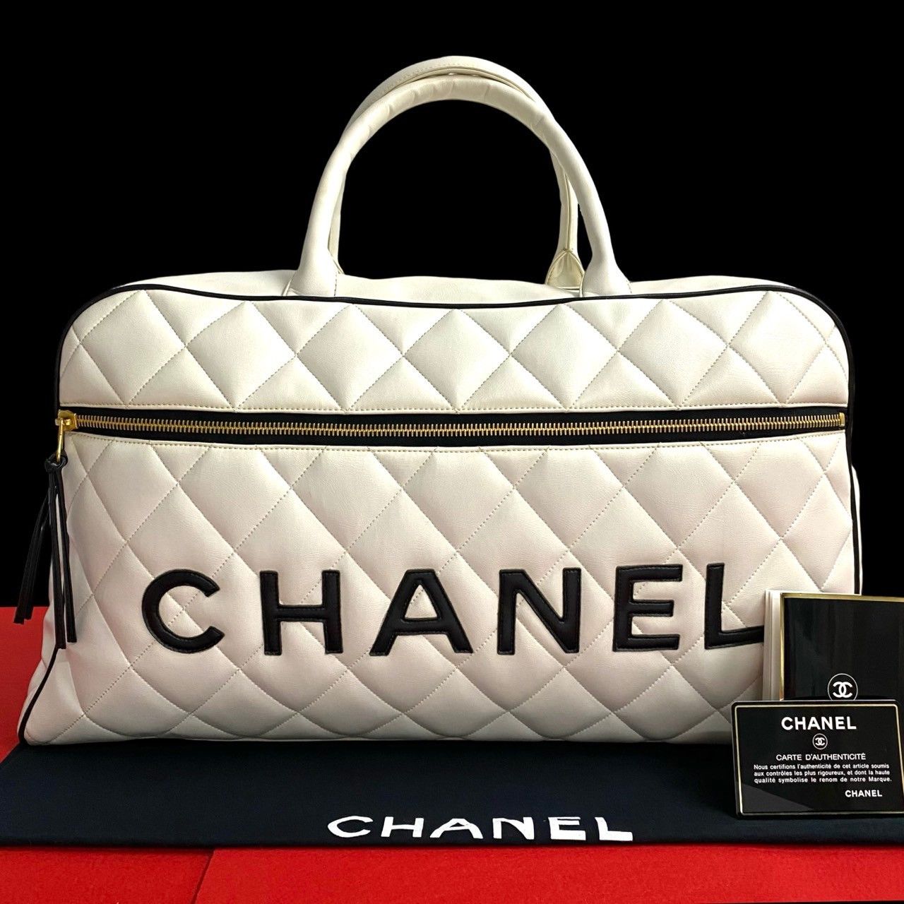 Chanel Chanel Matelasse Sports Line Leather Boston Bag Leather