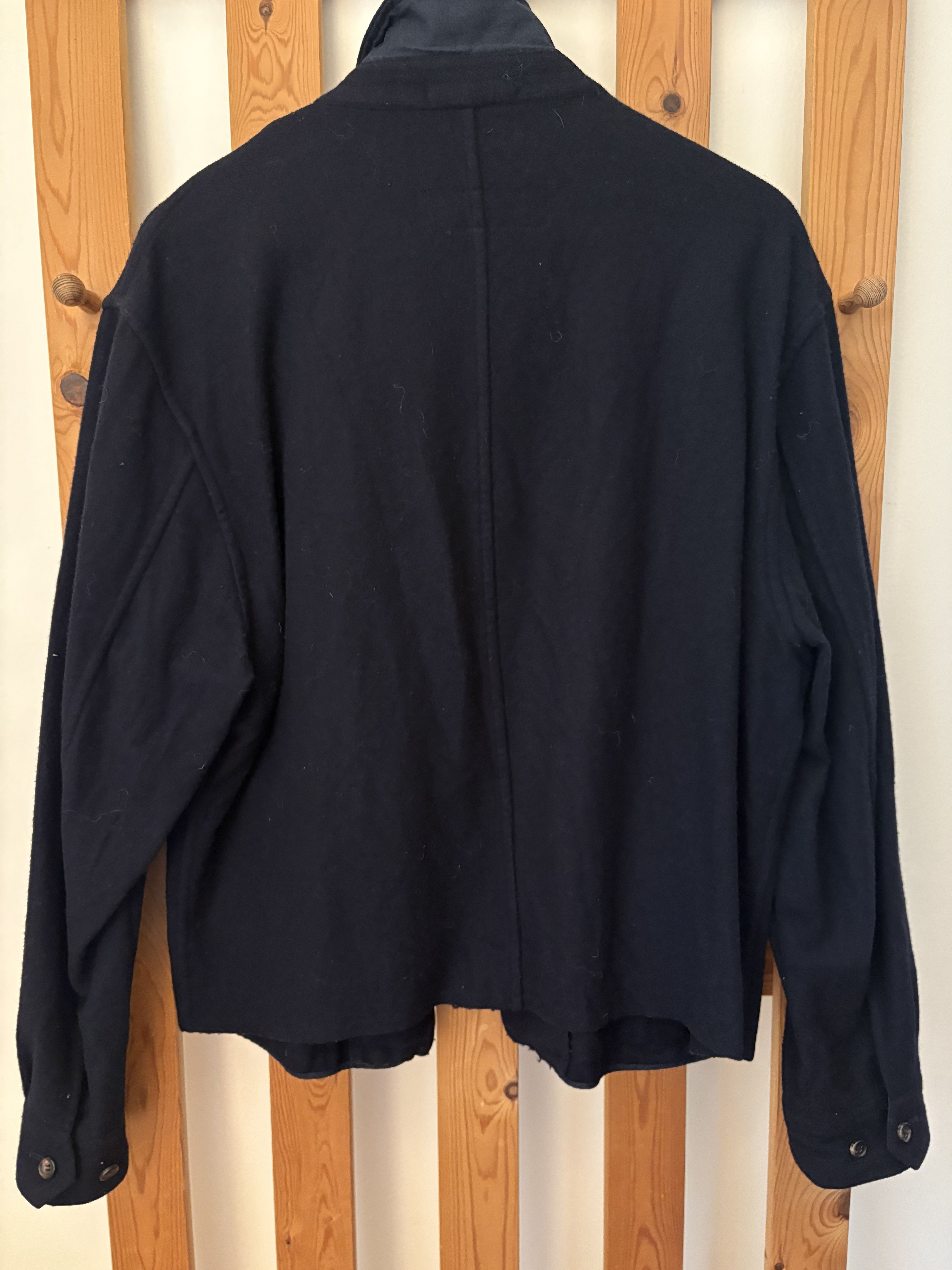 Comme des Garcons Homme Plus AW93 Cropped Wool Zip Jacket Size US L / EU 52-54 / 3 - 5 Thumbnail