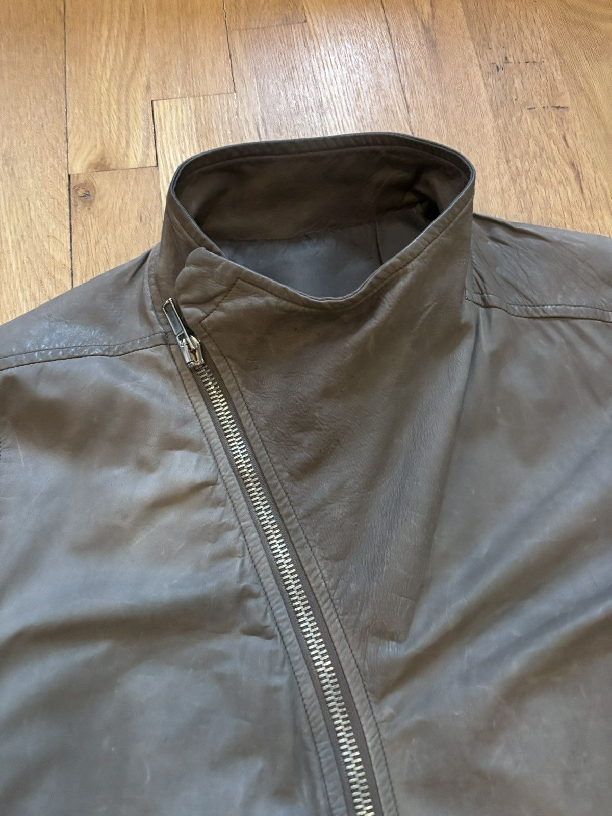 Rick Owens Rick Owens Globa Lamb Leather Jacket (50) Size US M / EU 48-50 / 2 - 2 Thumbnail