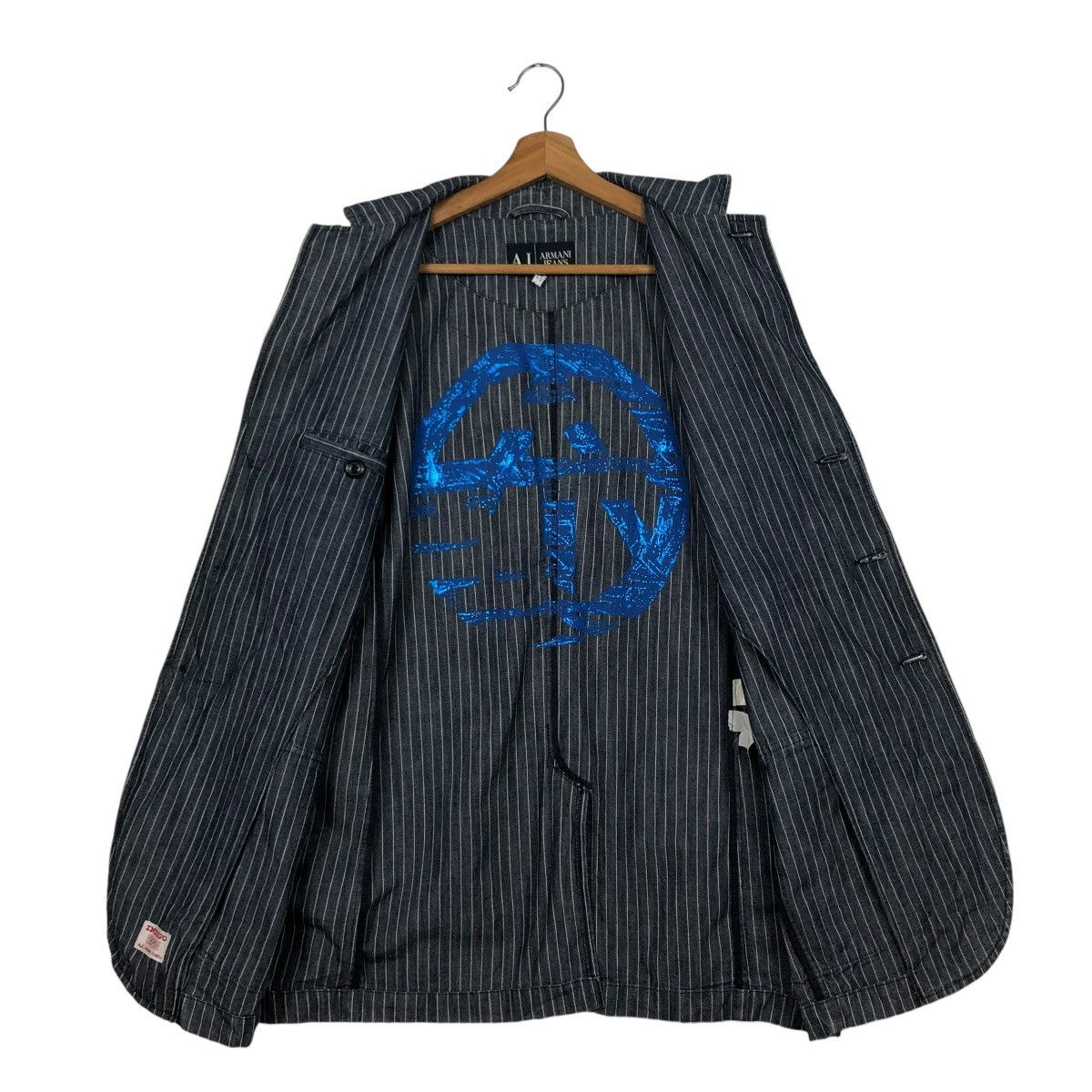 Vintage 🔥VINTAGE HICKORY CHORE WORKER JACKET ARMANI JEANS INDIGO Size US M / EU 48-50 / 2 - 15 Thumbnail