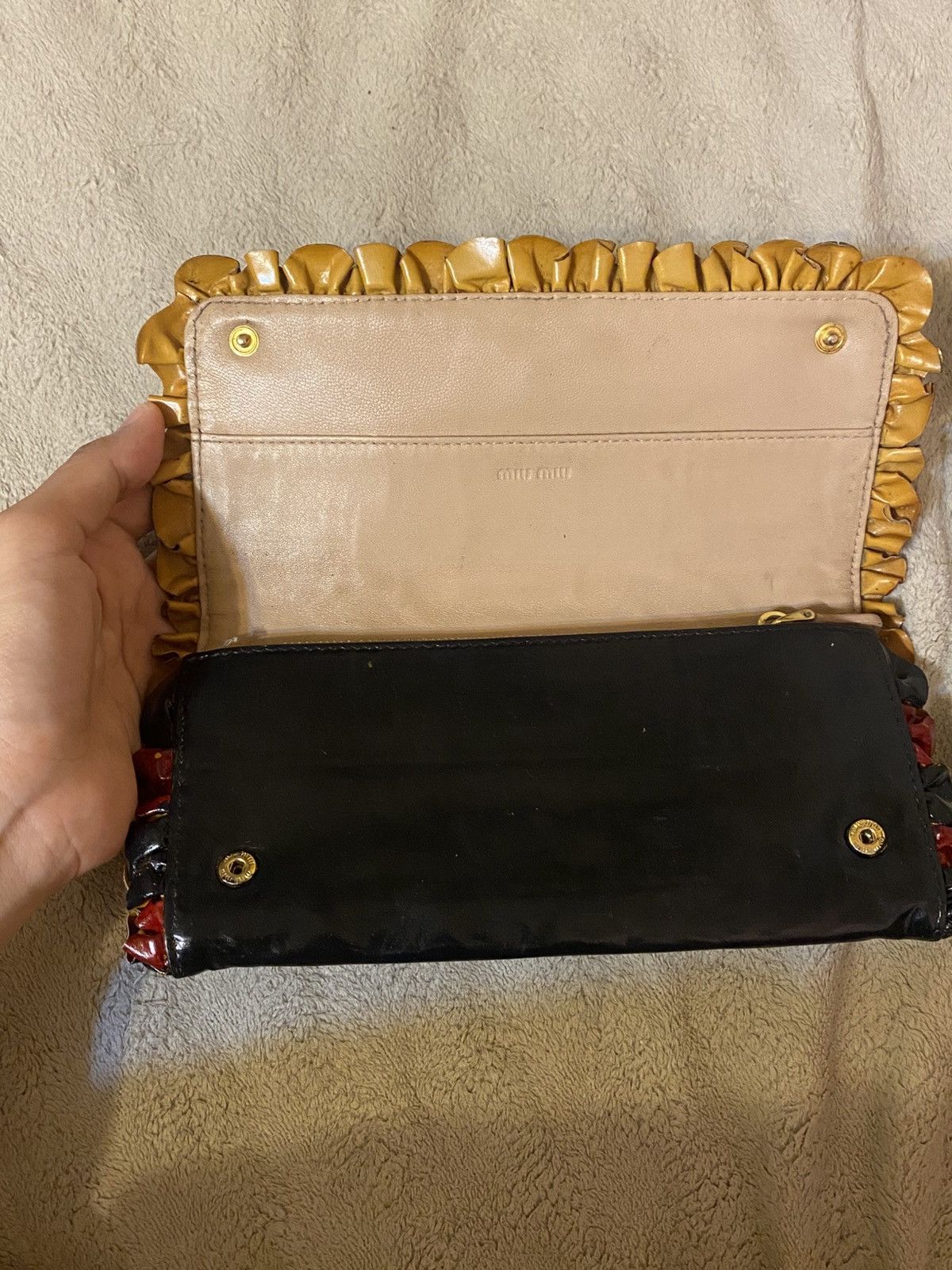 Miu Miu Miu Miu Leather Ruffle Wallet Size ONE SIZE - 4 Thumbnail