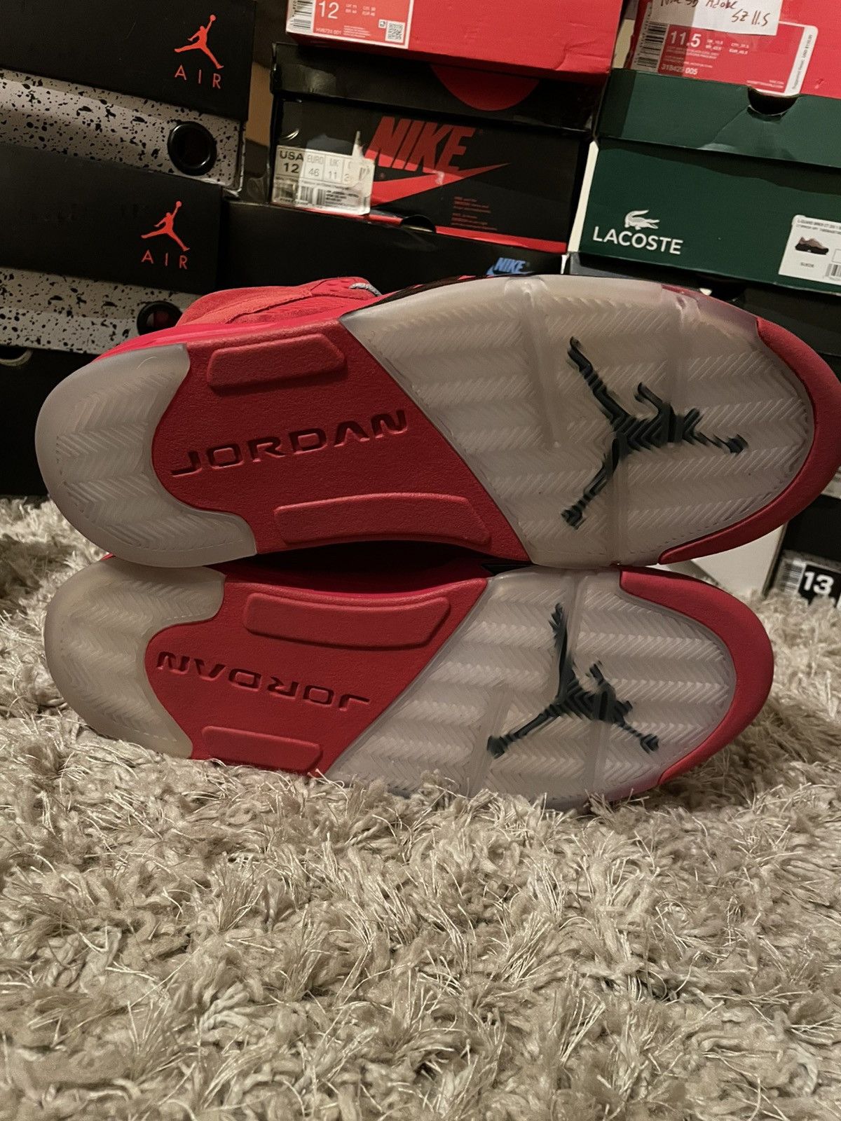 Jordan Brand Jordan 5 Red Suede Size US 13 / EU 46 - 7 Thumbnail